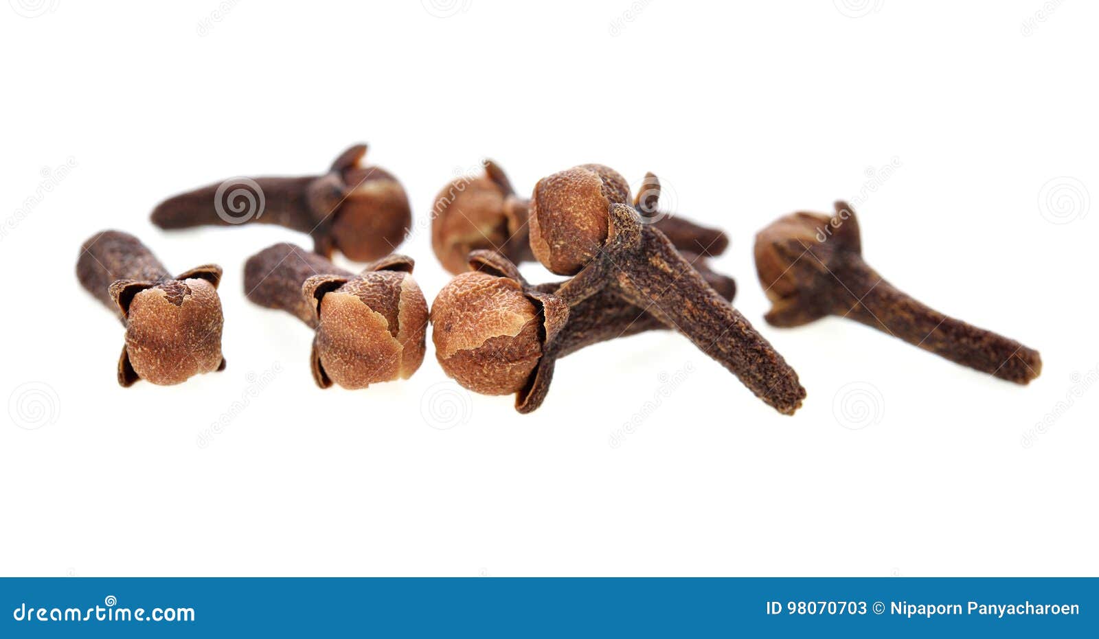 Dry Spice Cloves Isolated On White Background Full Depth Of Field Close
