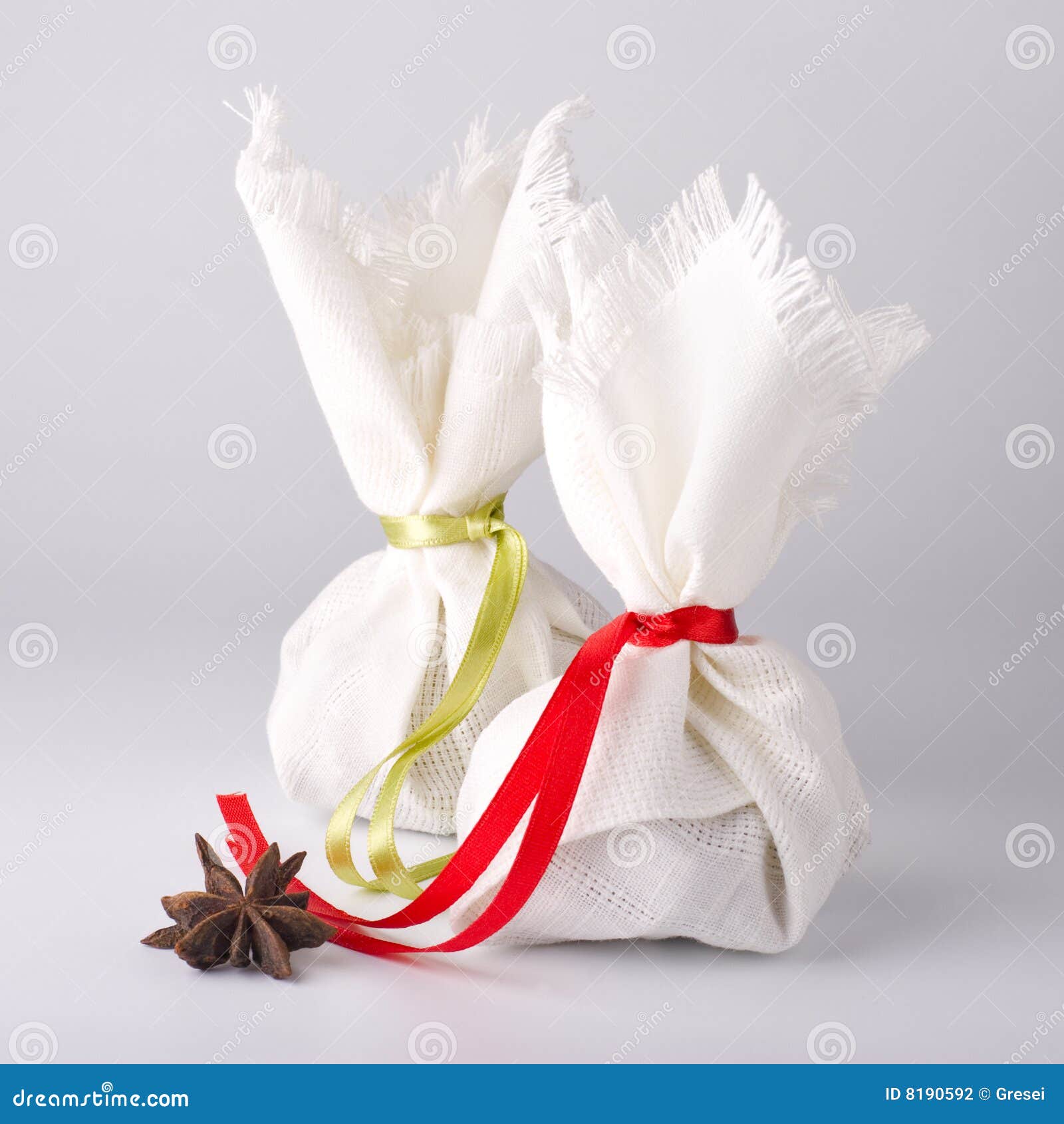 Spice and herb sachet bags stock photo. Image of container 8190592