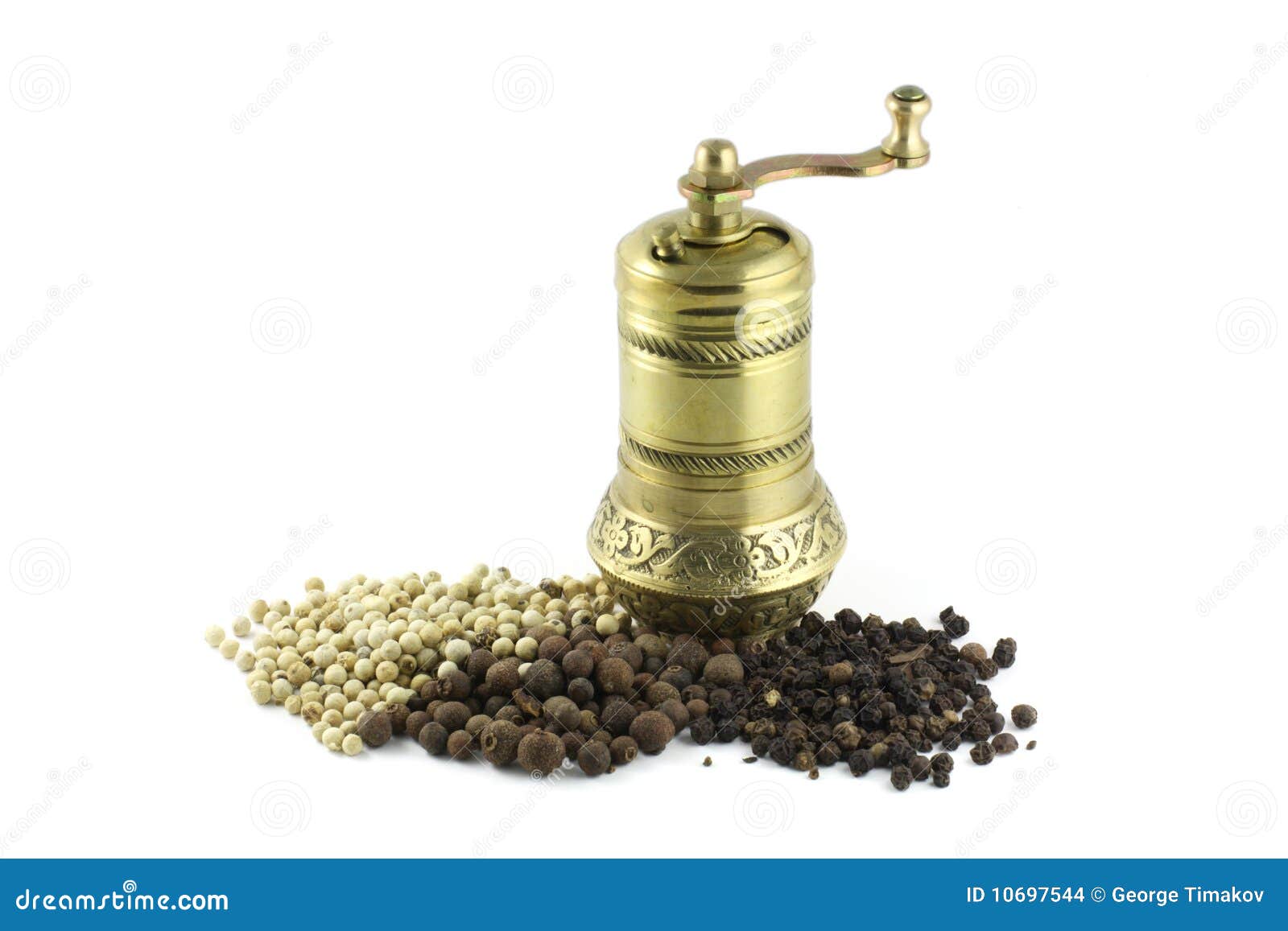 Spice Mill with Dash of Pepper Stock Photo Image of isolated