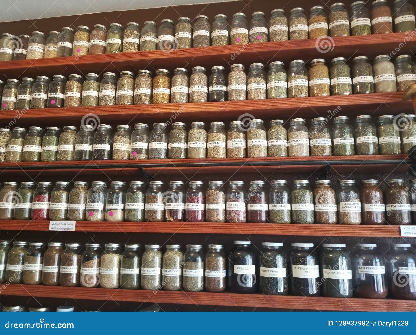 spice rack full of spices