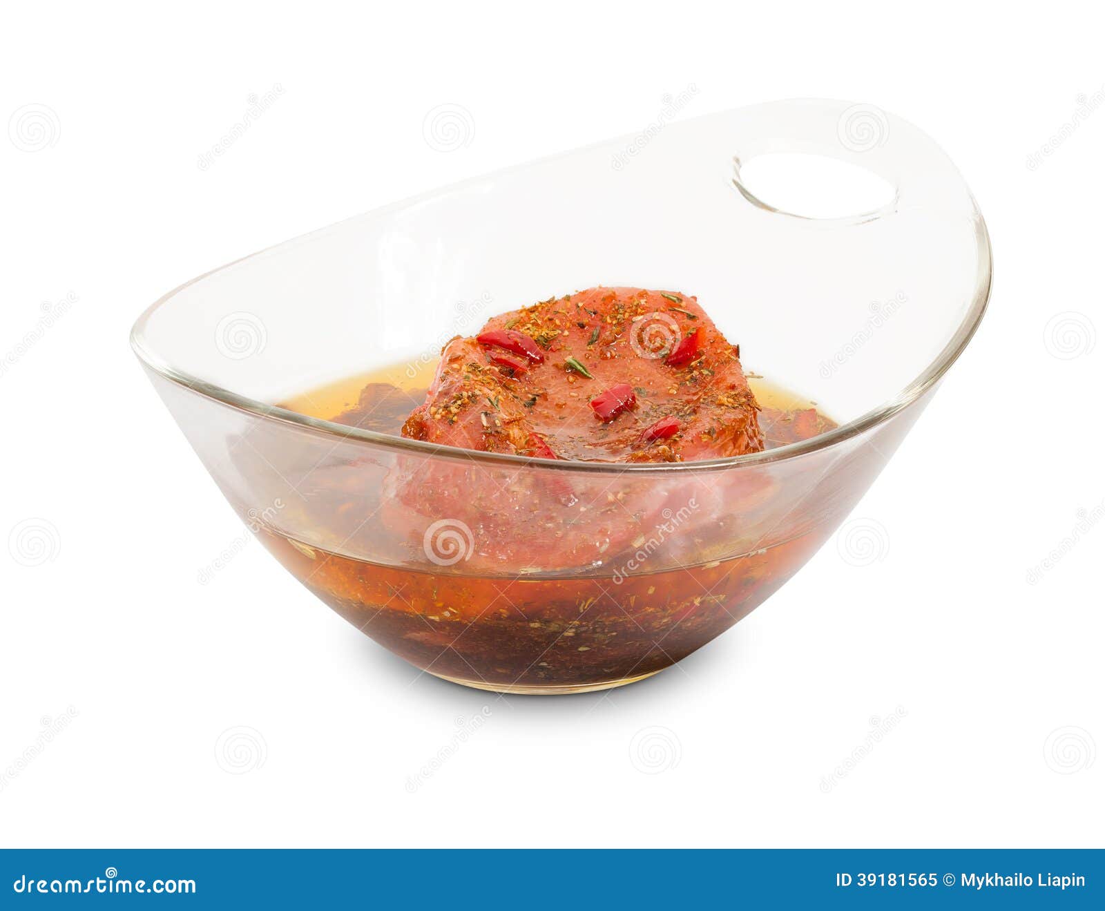 Spiced Meat in marinade stock image. Image of gourmet 39181565