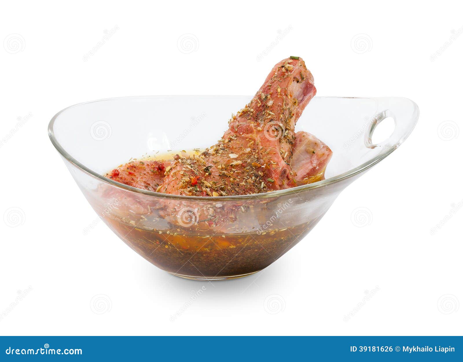 Spiced Meat in marinade stock photo. Image of ingredient 39181626