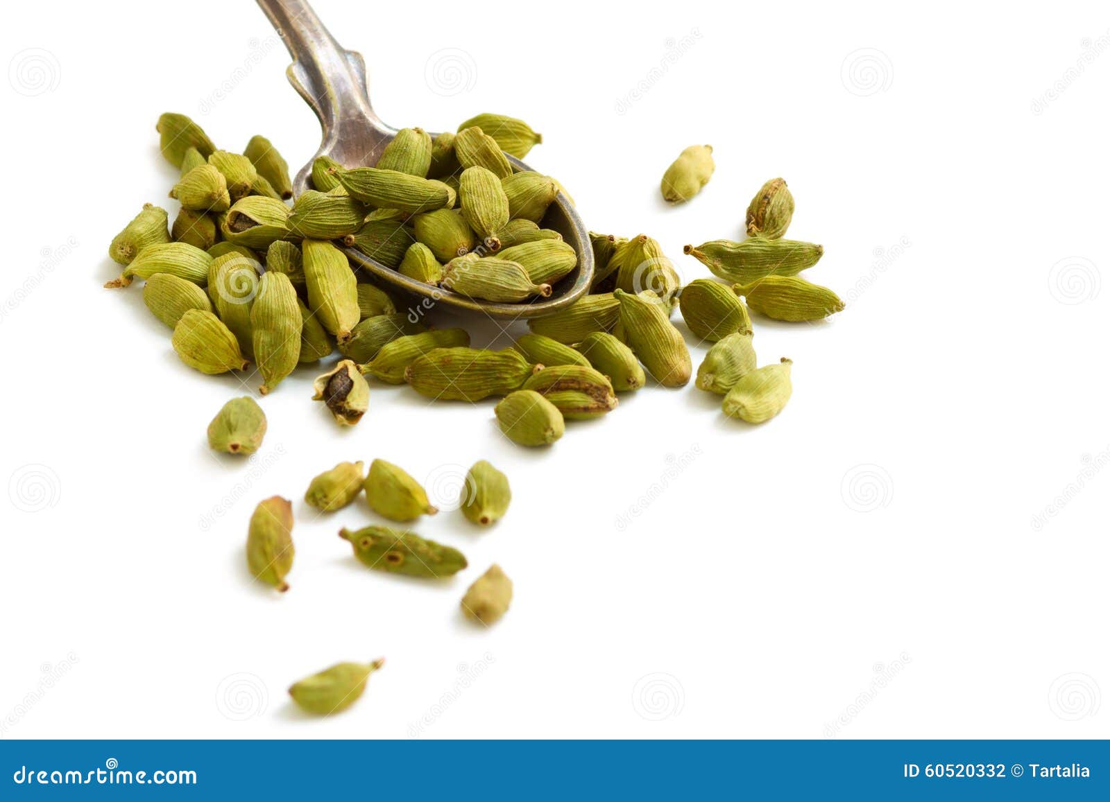 Spices. Cardamom Seeds in a Spoon. Stock Photo Image of culinary