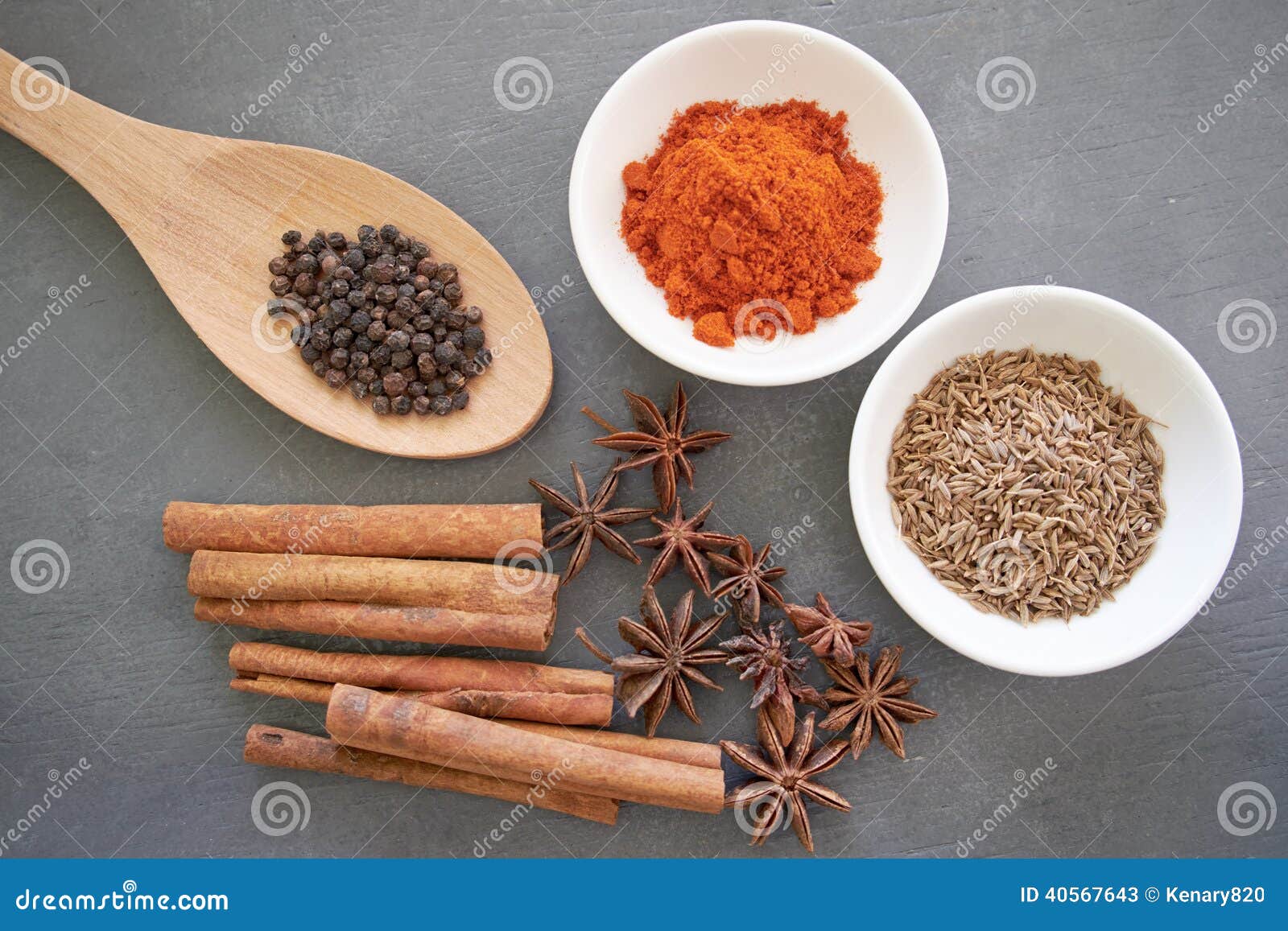 Download Spices Chillie Powder Cinnamon Stick Black Pepper Cumin Seeds And Clove Flower Stock Image Image Of Arranged Pepper 40567643 Yellowimages Mockups