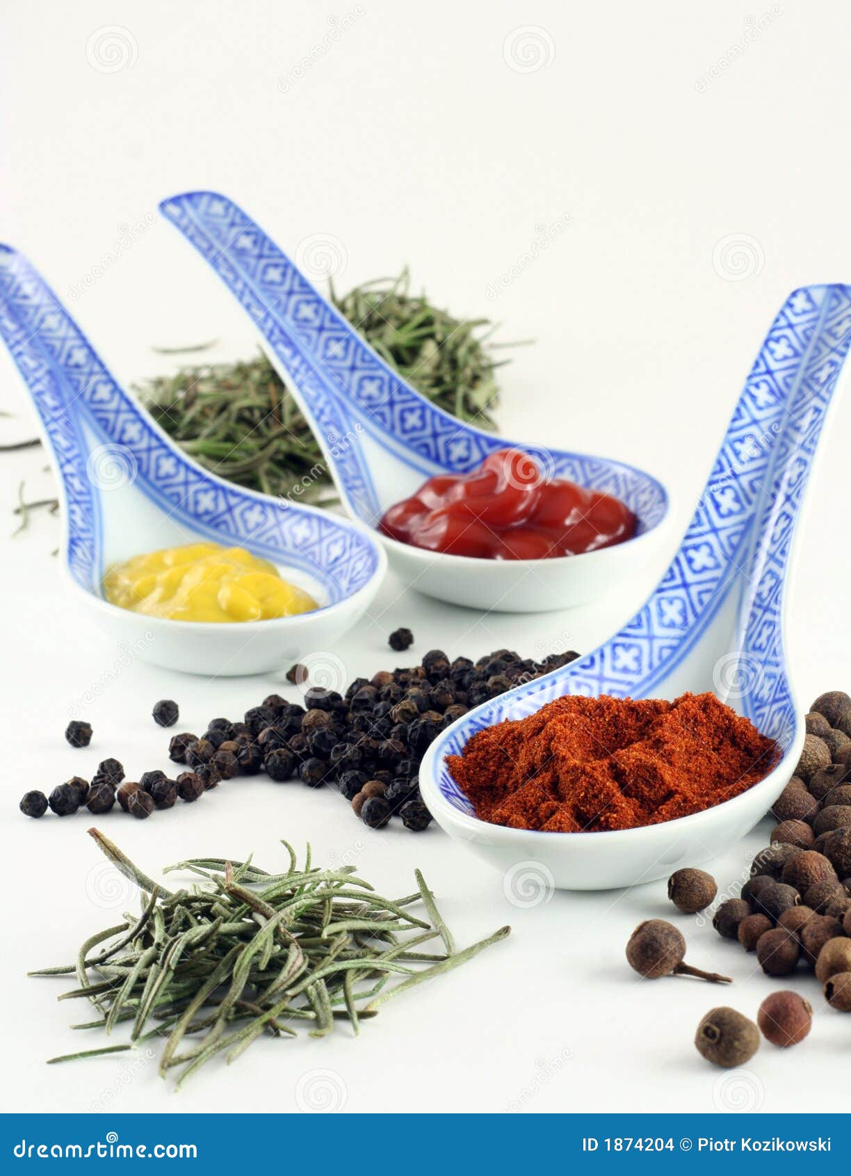 Spices and condiments stock photo. Image of isolated, cuisine 1874204