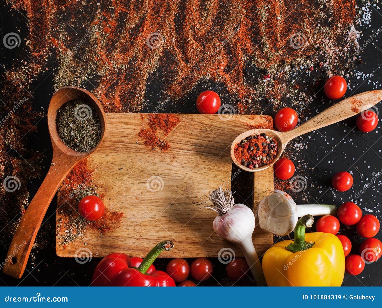 Spices. Culinary, Cuisine, Recipe Background Stock Image - Image of ...