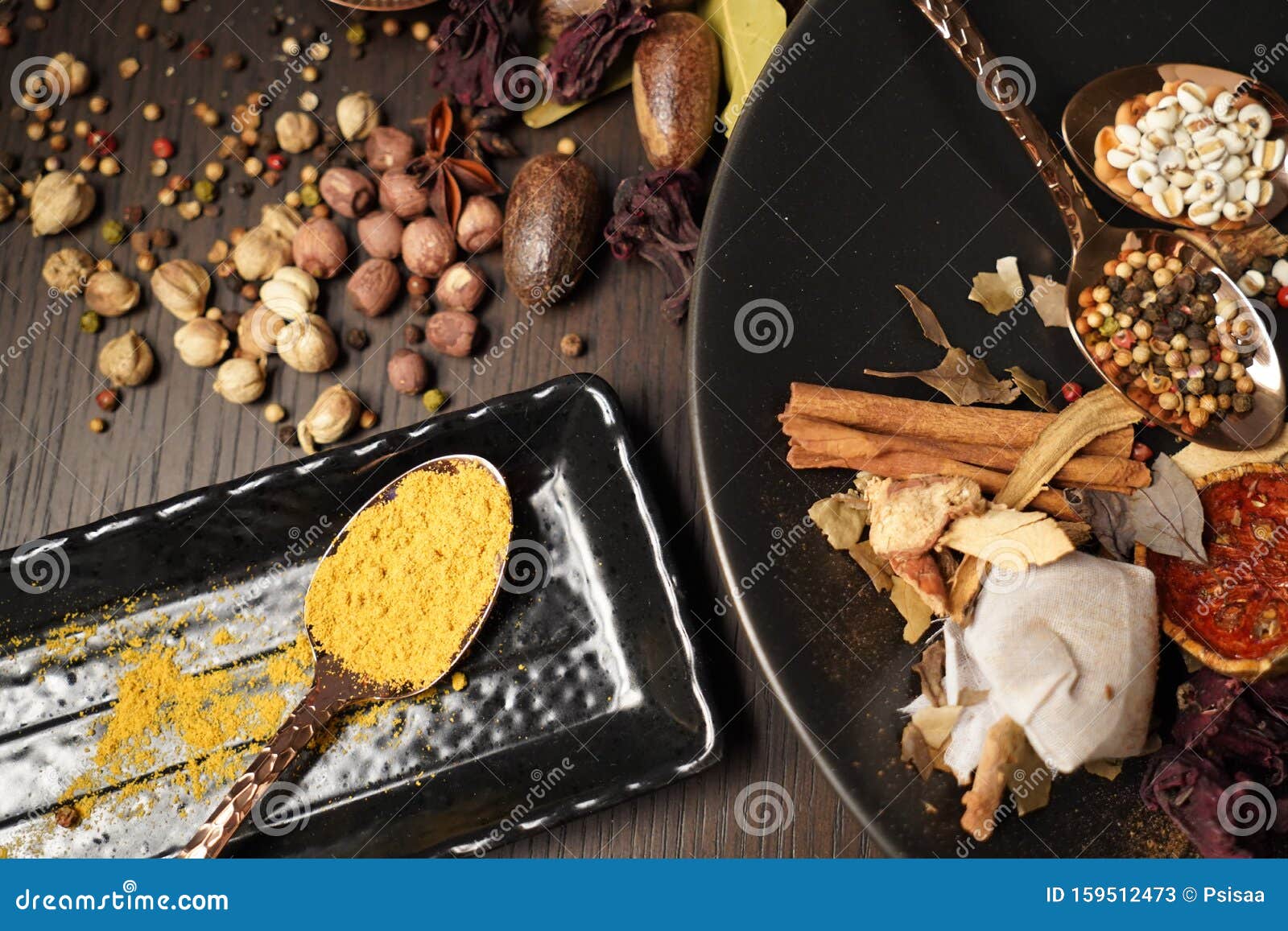 Spices Herbs Seasoning Condiment. Food Ingredient Cuisine Stock Image ...