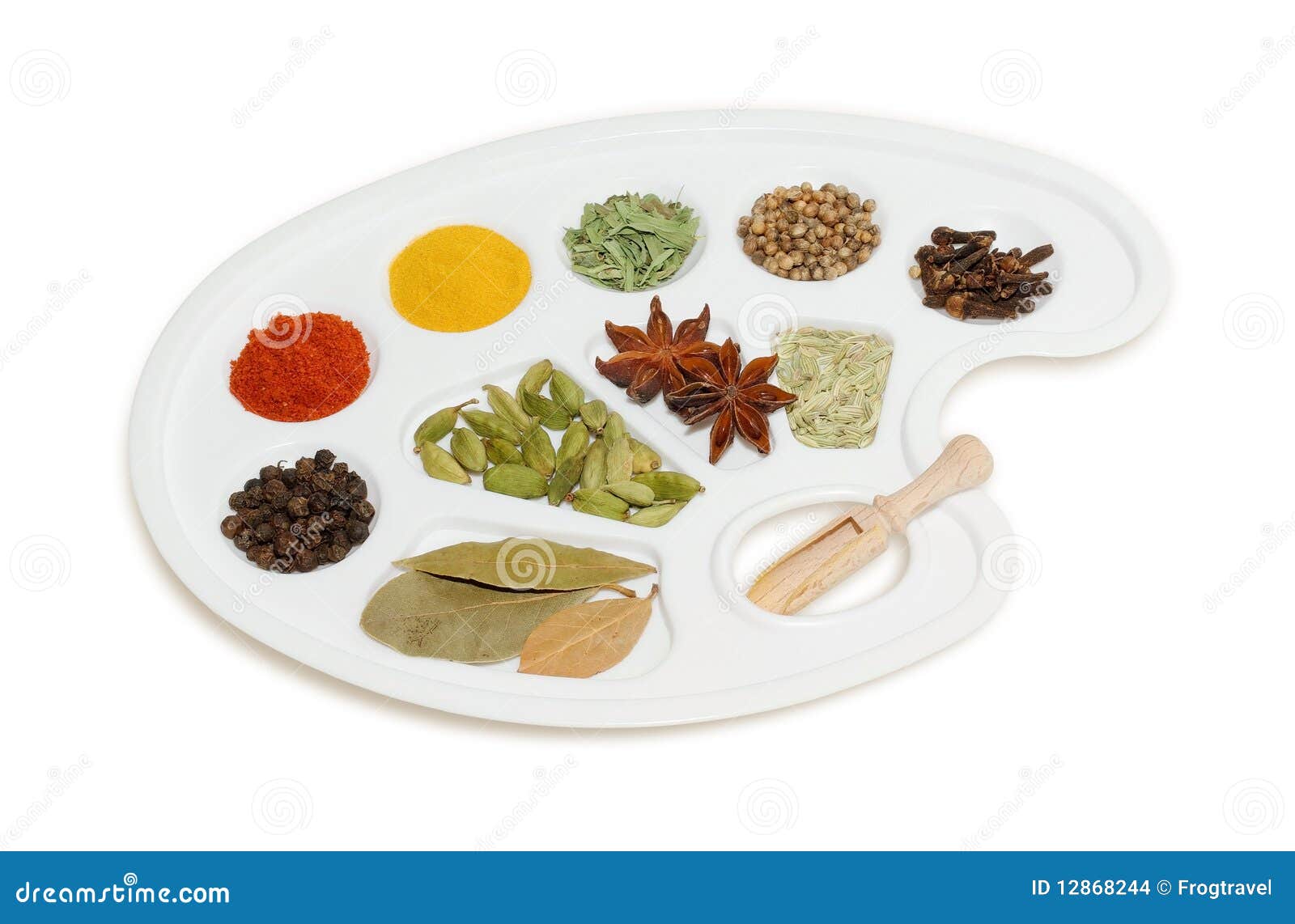 Spices and kitchen herbs stock photo. Image of condiments 12868244