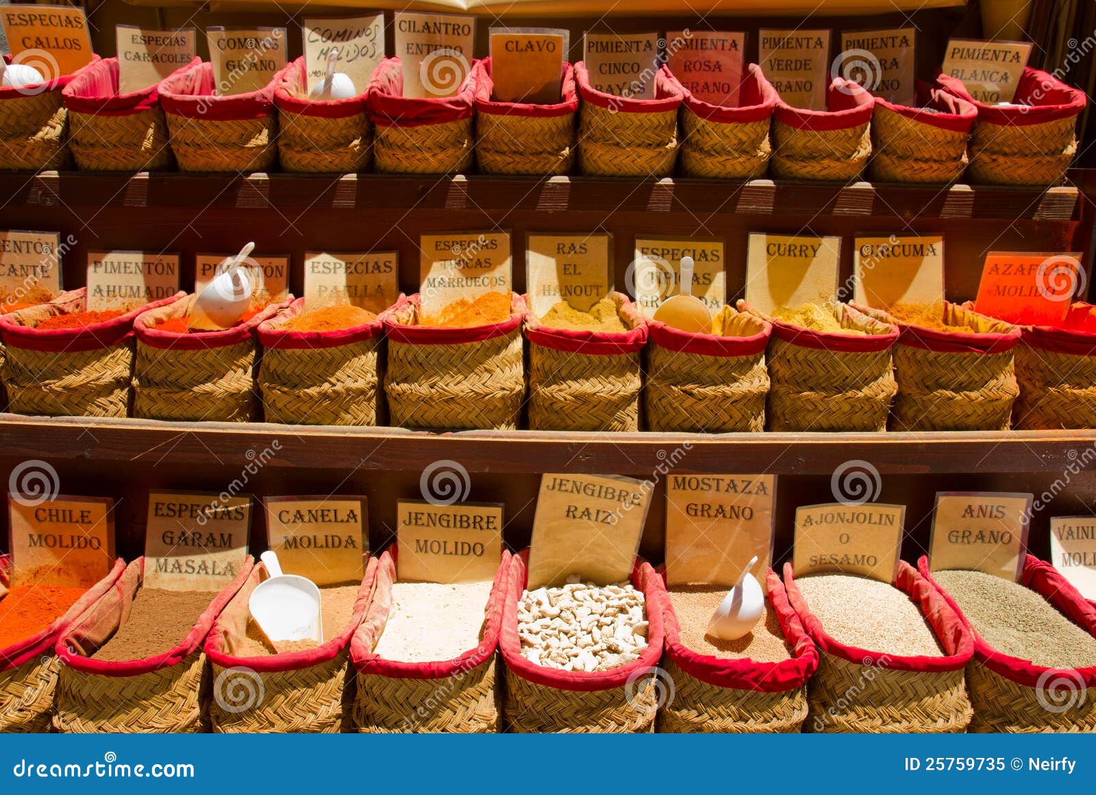 Spices for sale stock image. Image of culture, aroma 25759735