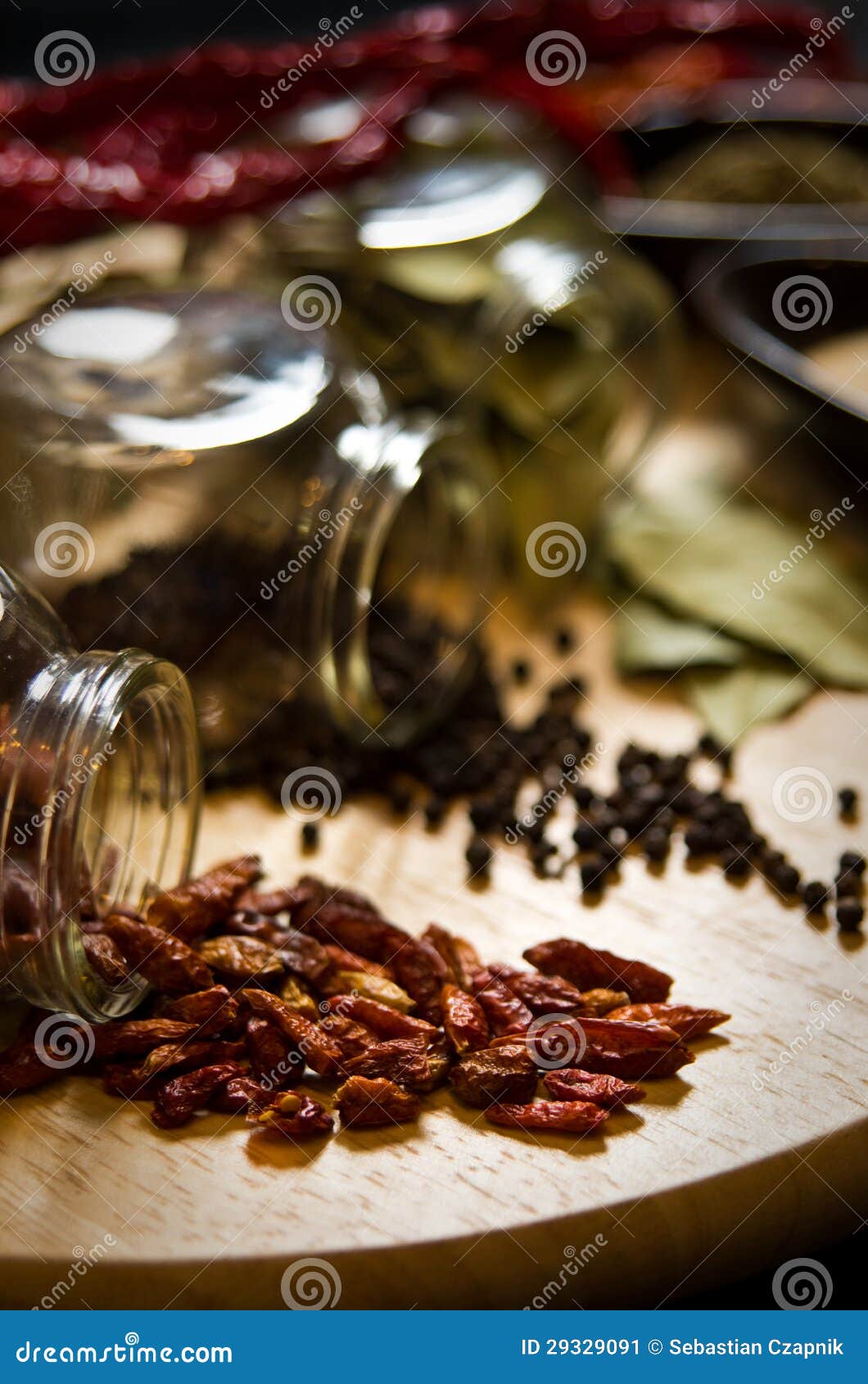 Spices still life stock image. Image of food, wooden 29329091