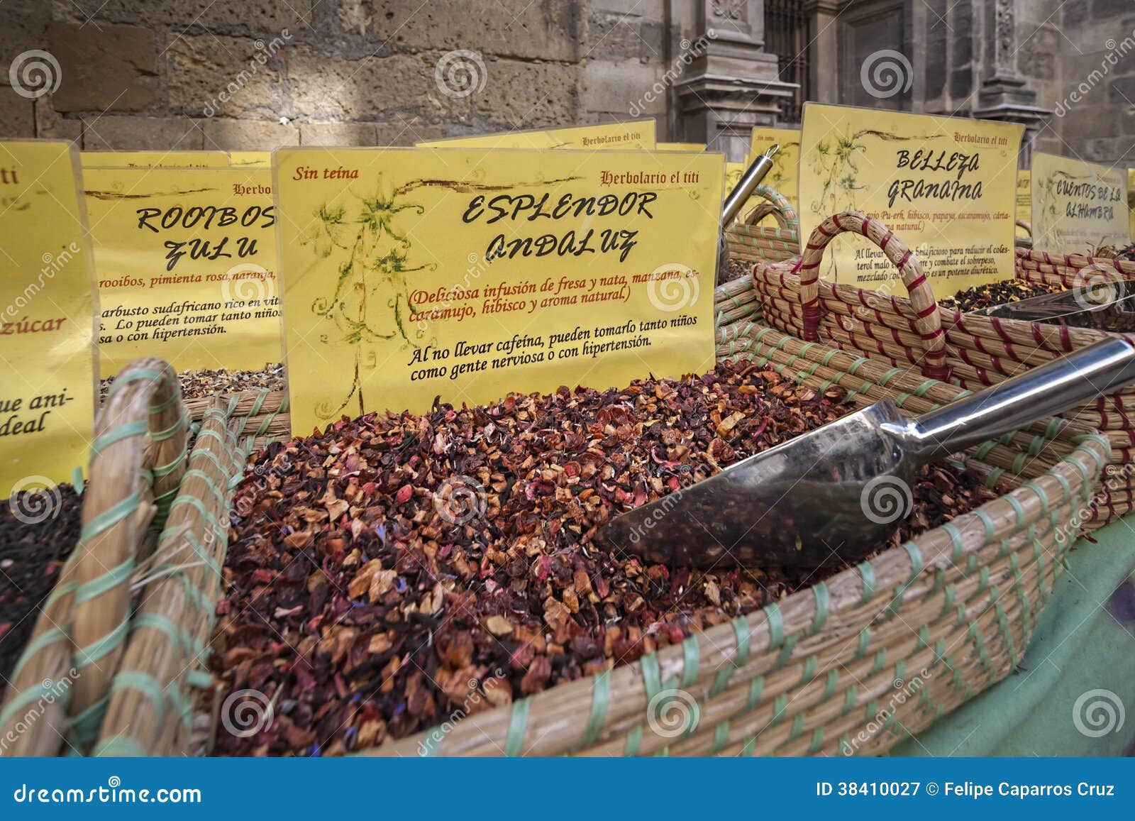 Spices Store at Popular Market in Granada Stock Image Image of