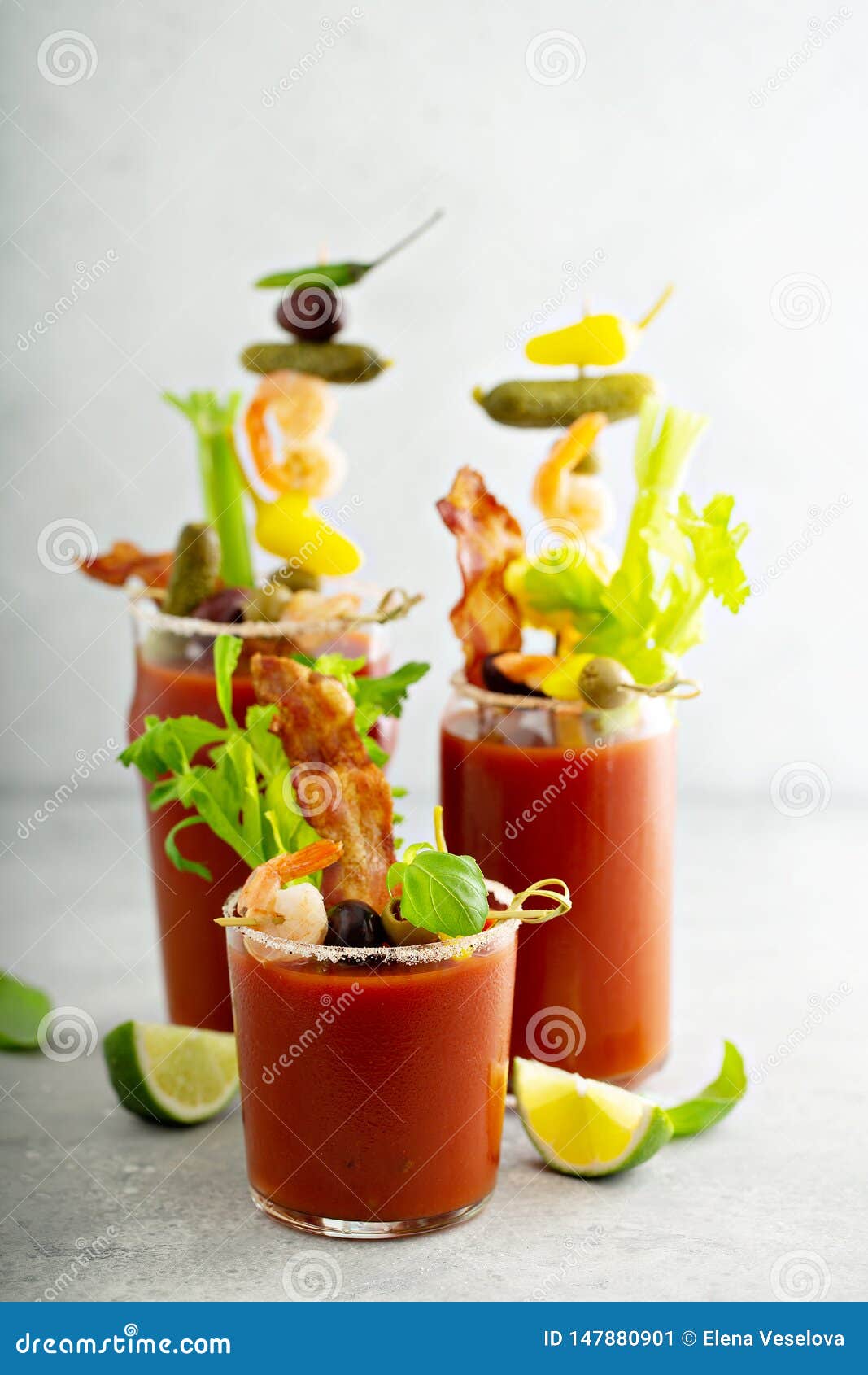 Spicy bacon bloody mary stock image. Image of lime, food - 147880901