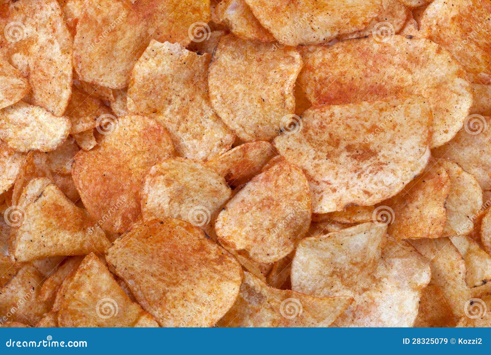 Spicy Barbecue Flavored Potato Chips Stock Image Image of ridged