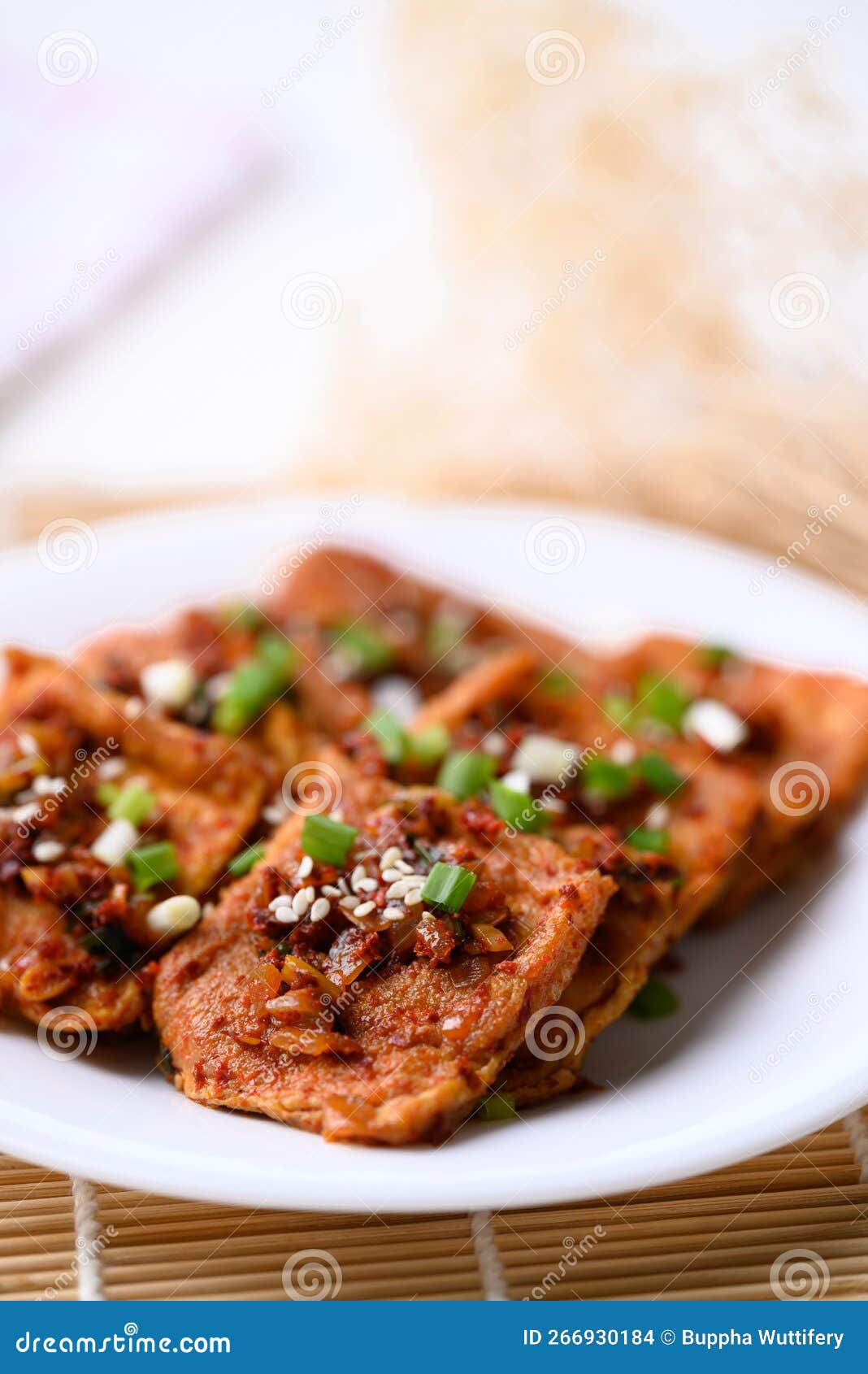 Spicy Braised Tofu Dubu Jorim, Korean Side Dish Stock Photo - Image of