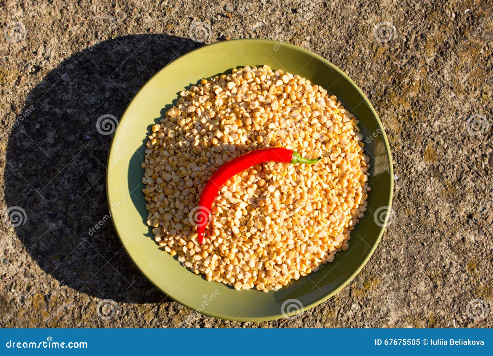 Spicy Chili Pepper in a Dish with Peas Stock Image Image of aromatic