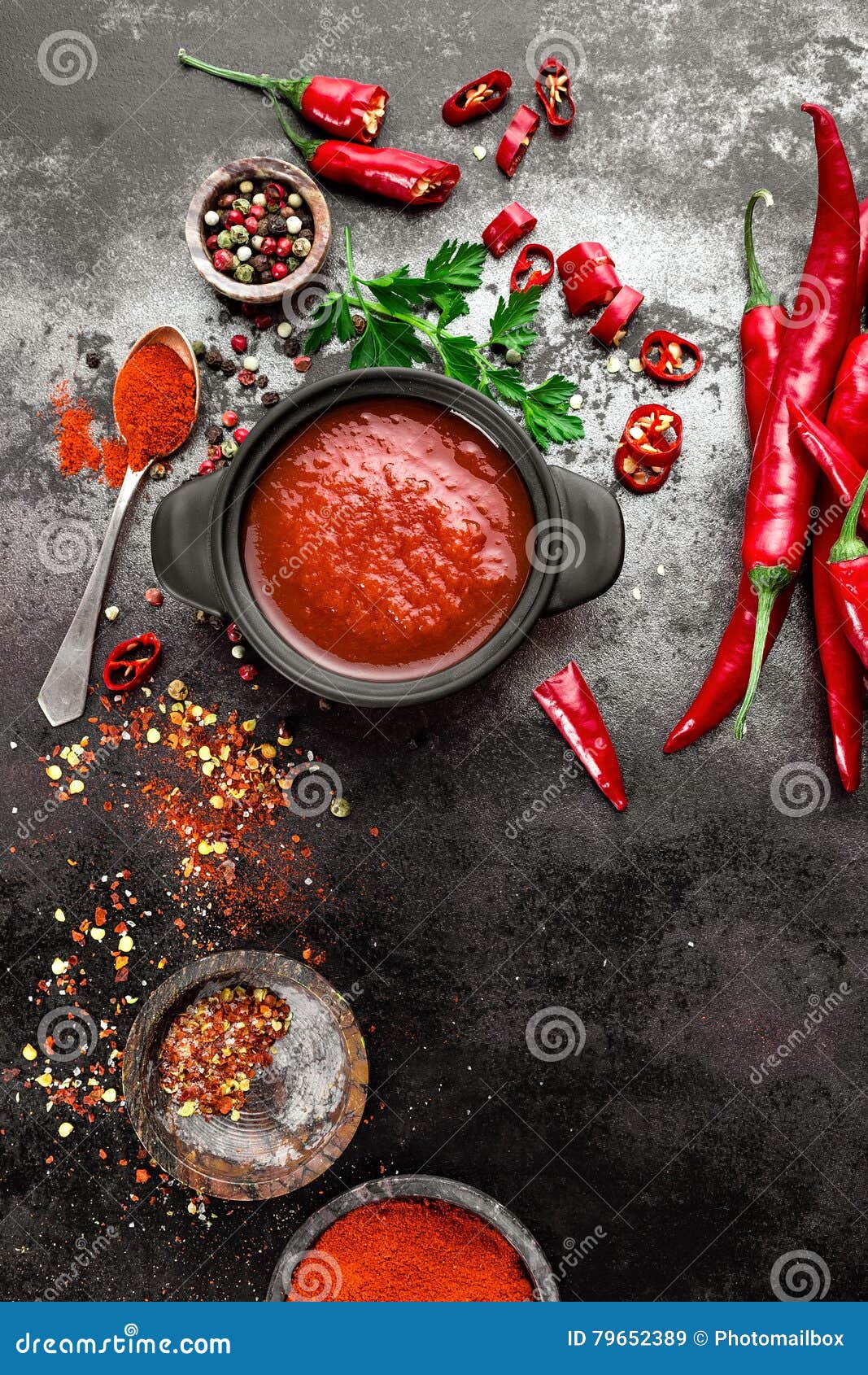 Spicy chili sauce, ketchup stock image. Image of paste 79652389