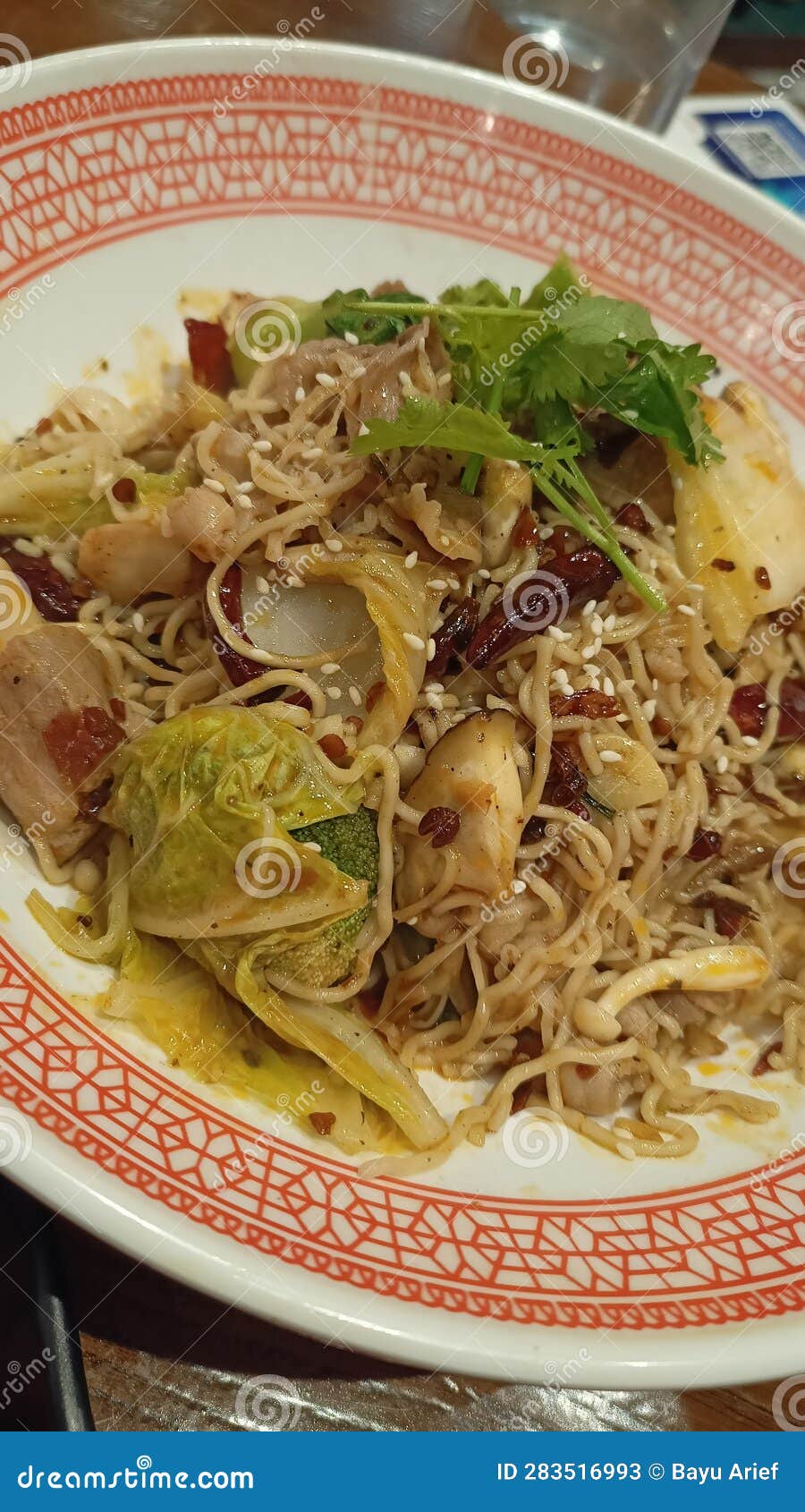 A Bowl of Spicy Chinese Mala Noodle Stock Image Image of produce, bowl 283516993