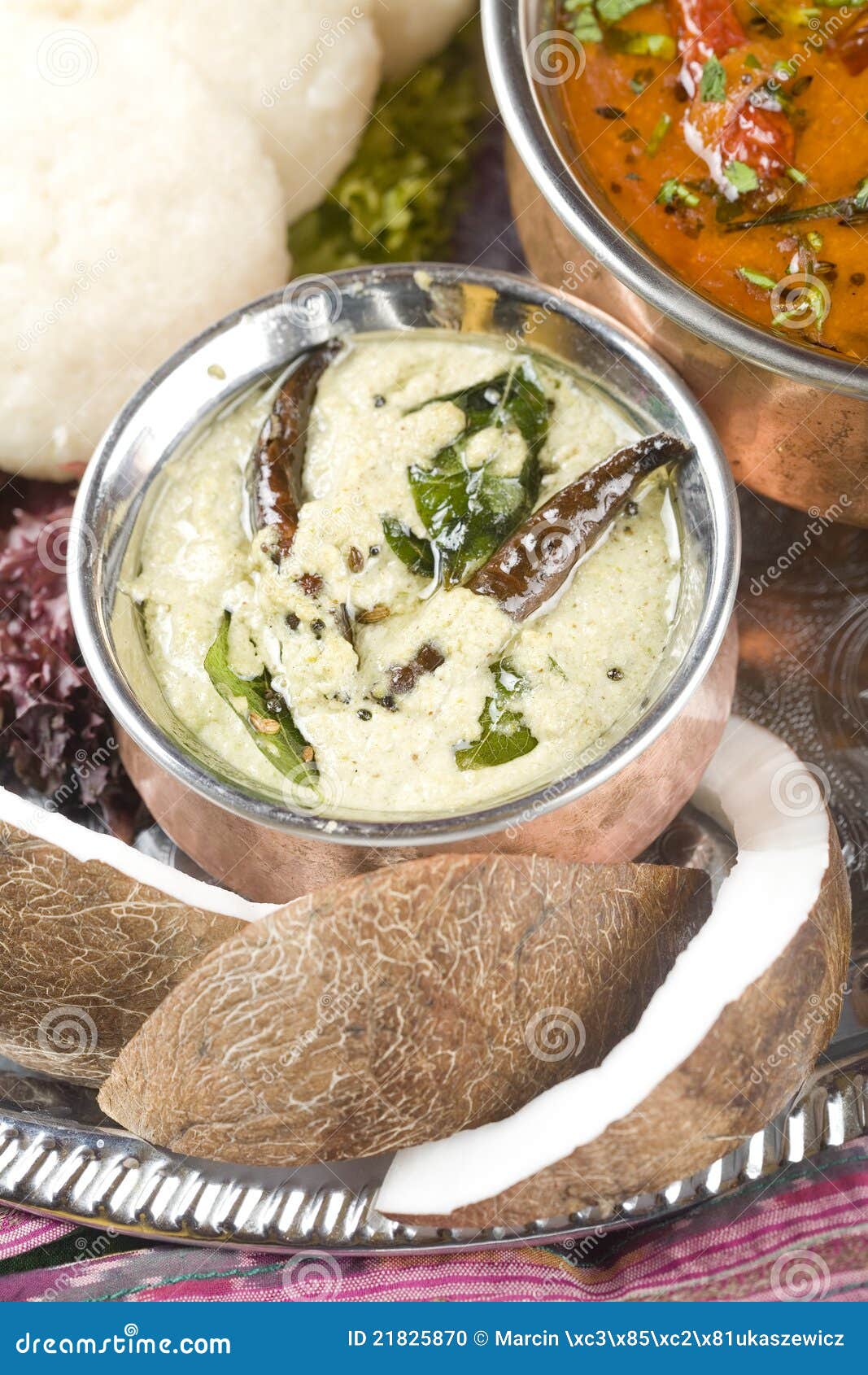 Spicy coconut dip. stock photo. Image of south, india 21825870