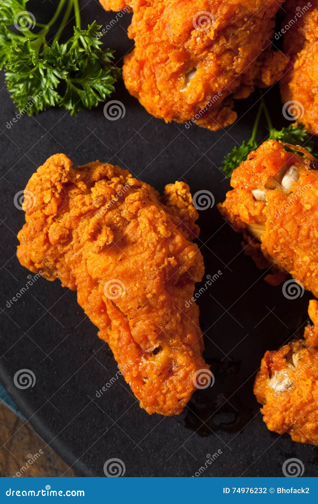 Spicy Deep Fried Breaded Chicken Wings Stock Photo Image of gourmet