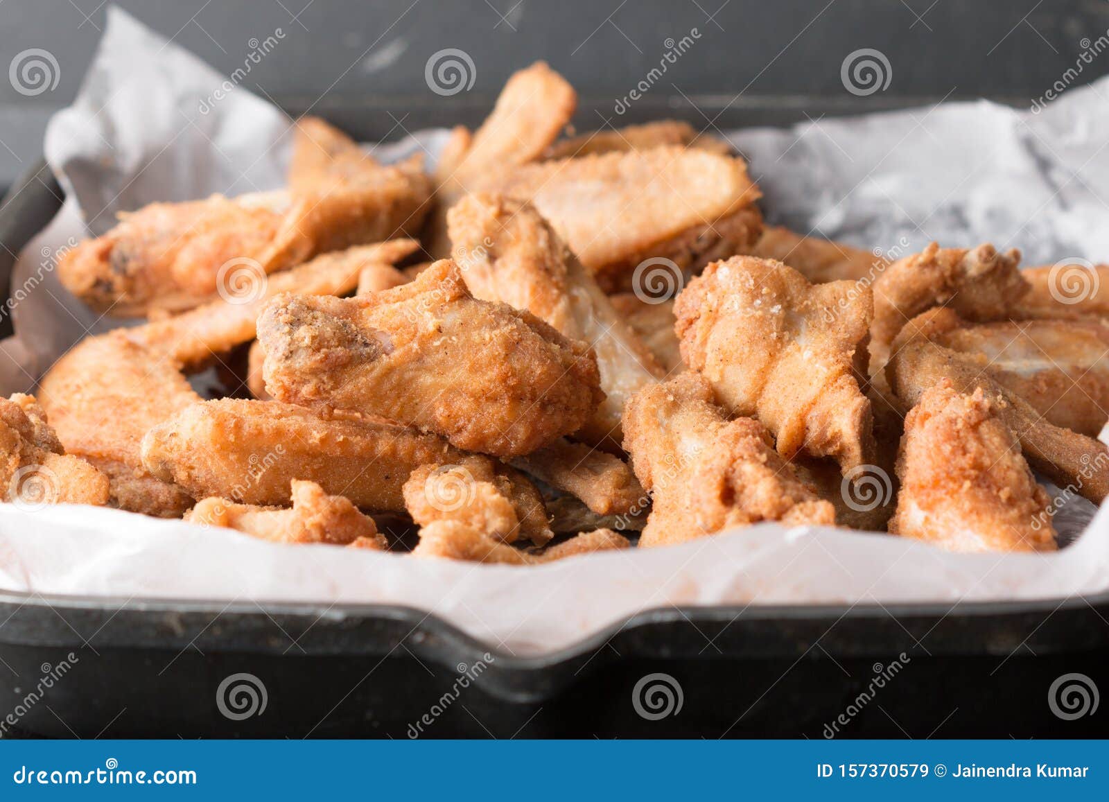 Spicy Deep Fried Chicken Wings Stock Image Image of heap, chicken