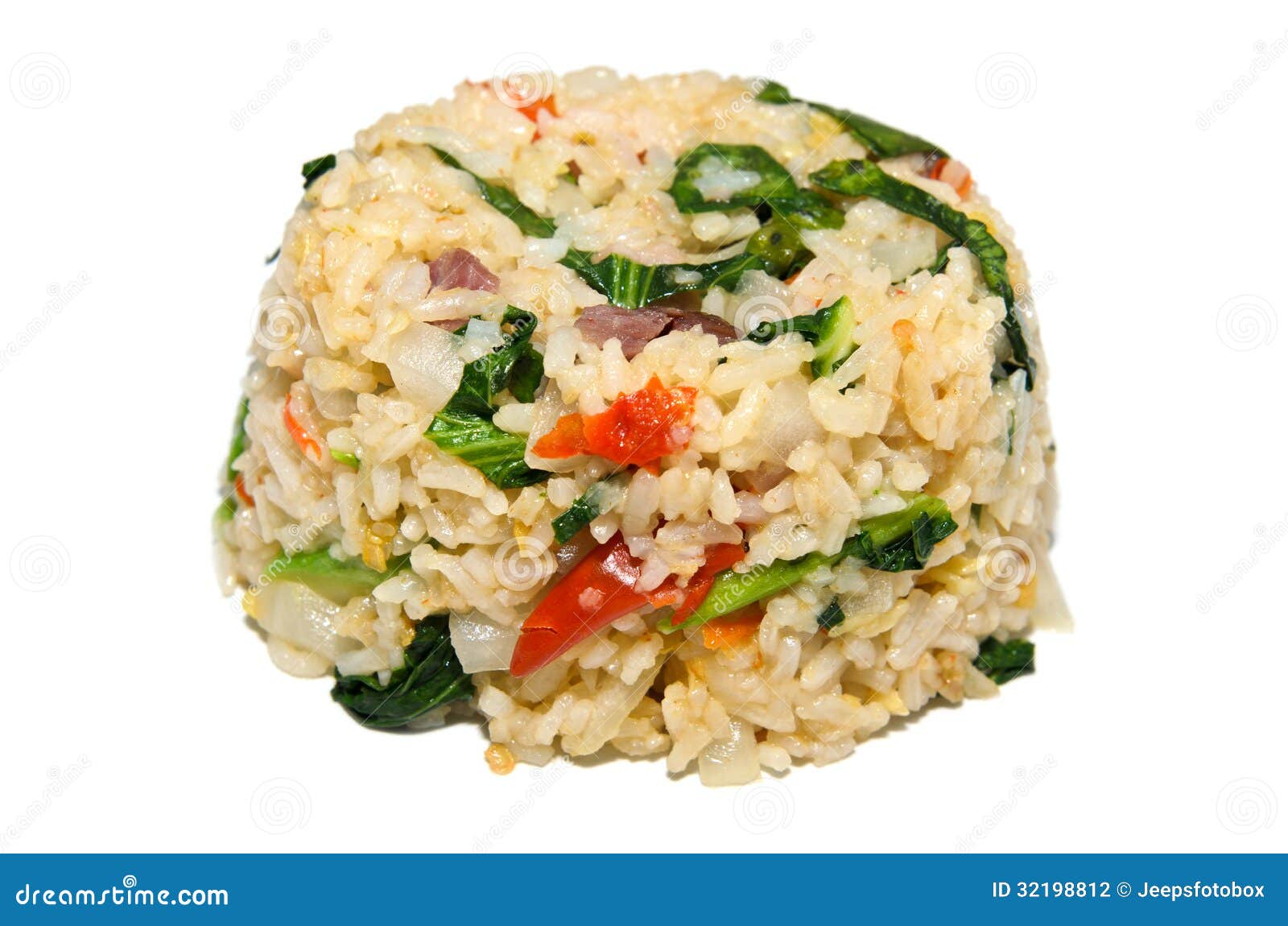 Spicy Fried Rice with Chinese Broccoli and Pork Stock Photo Image of savory, chili 32198812