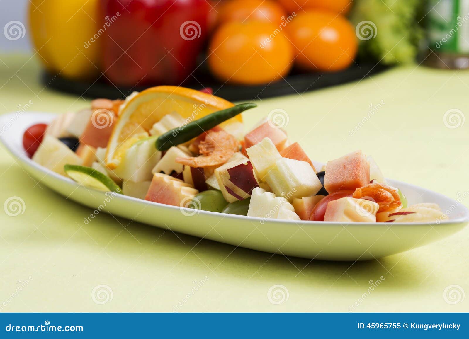 Spicy Fruit Salad Thai Style Stock Image Image of sour, nutrition