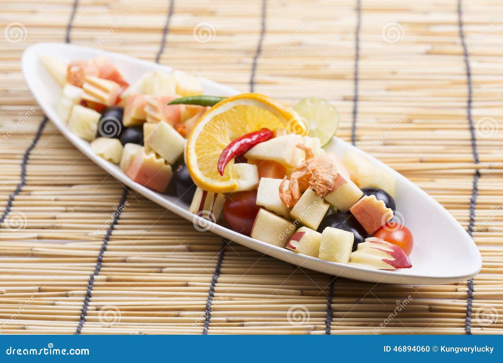 Spicy Fruit Salad Thai Style Stock Photo Image of shot, fruit 46894060