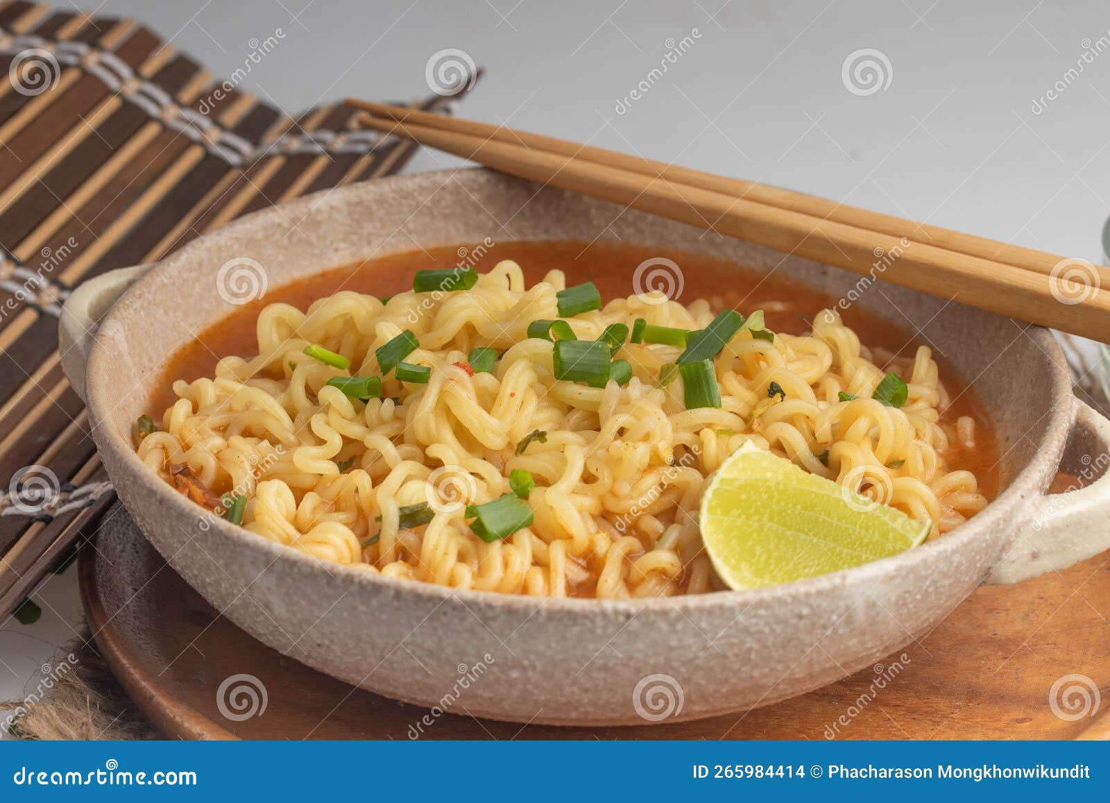 Spicy Korean Instant Noodles in a Cup Stock Photo - Image of chicken