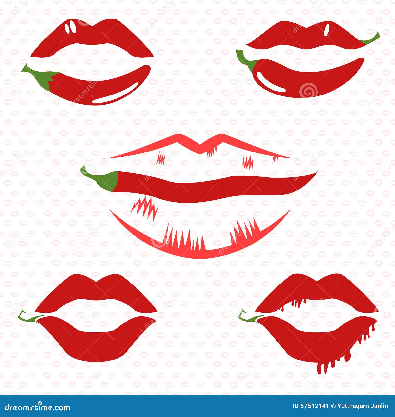 Spicy Lip Icon Vector stock vector. Illustration of pepper 87512141