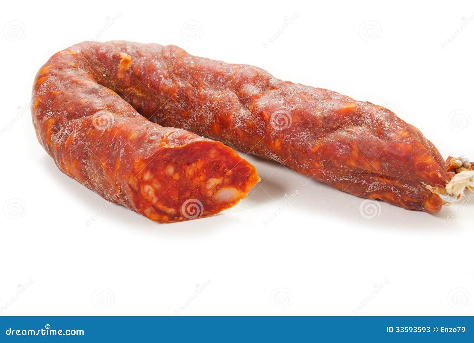 Spicy salami stock image. Image of cooking, ingredient 33593593