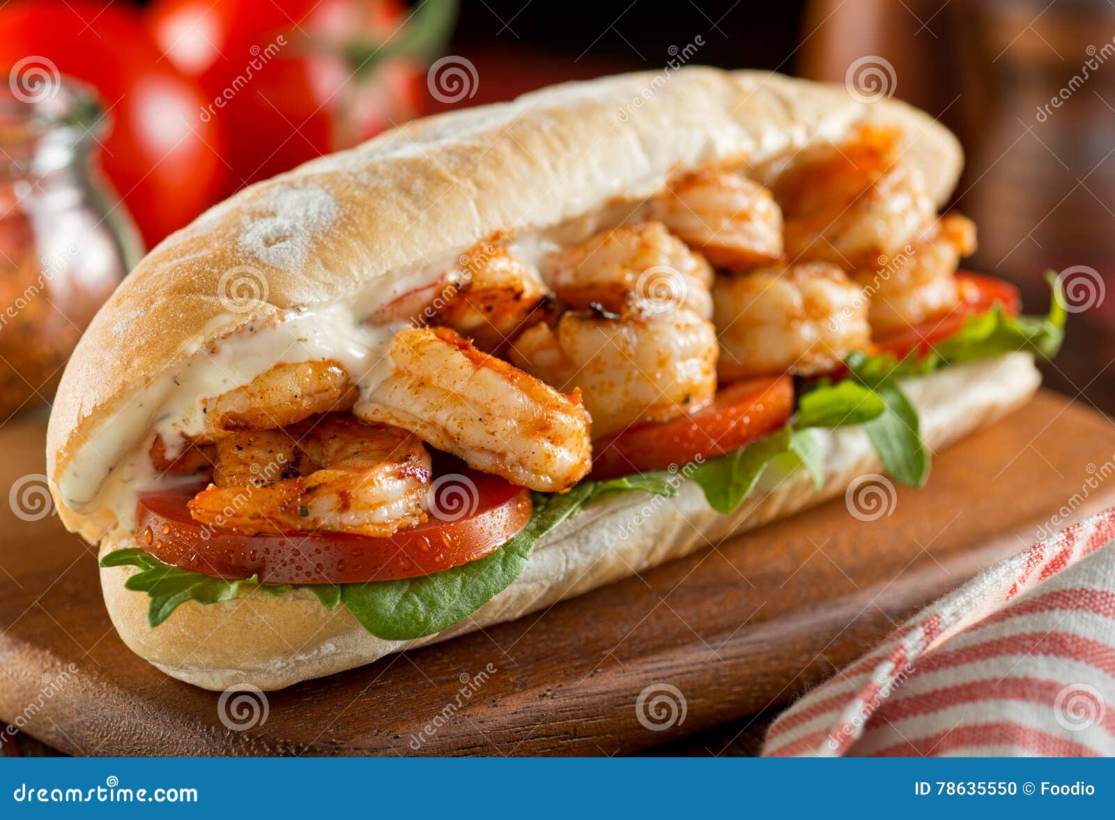 spicy shrimp sandwich