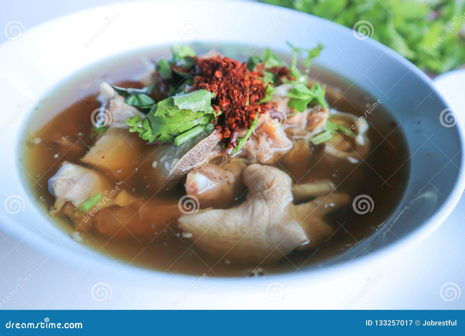 Spicy soup or beef soup stock image. Image of pork, thai - 133257017
