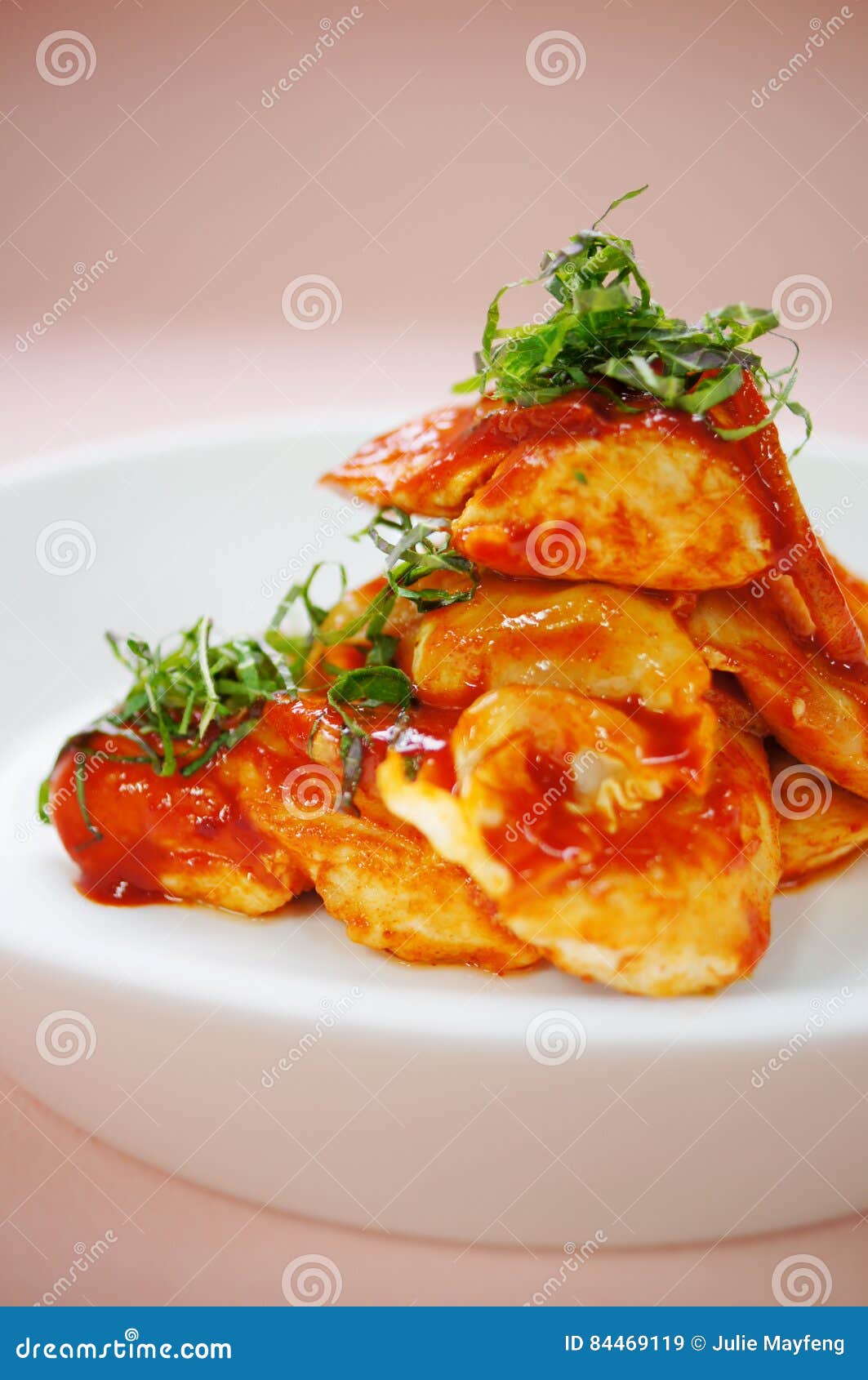 Spicy Stir-Fried Chicken Dak Galbi Stock Image - Image of healthy ...
