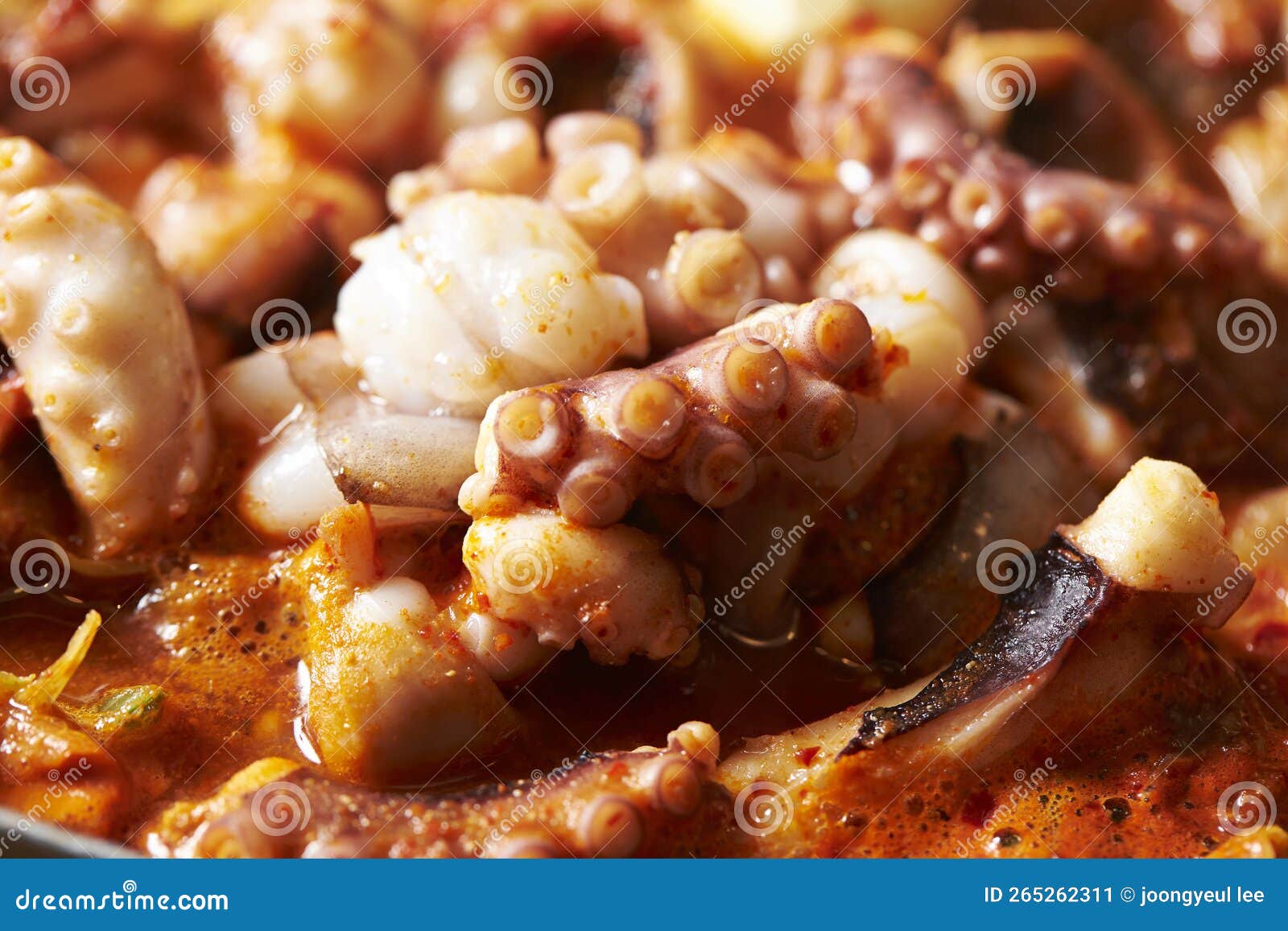 Spicy Stirfried Octopus, Korean Food Stock Image Image of appetizing