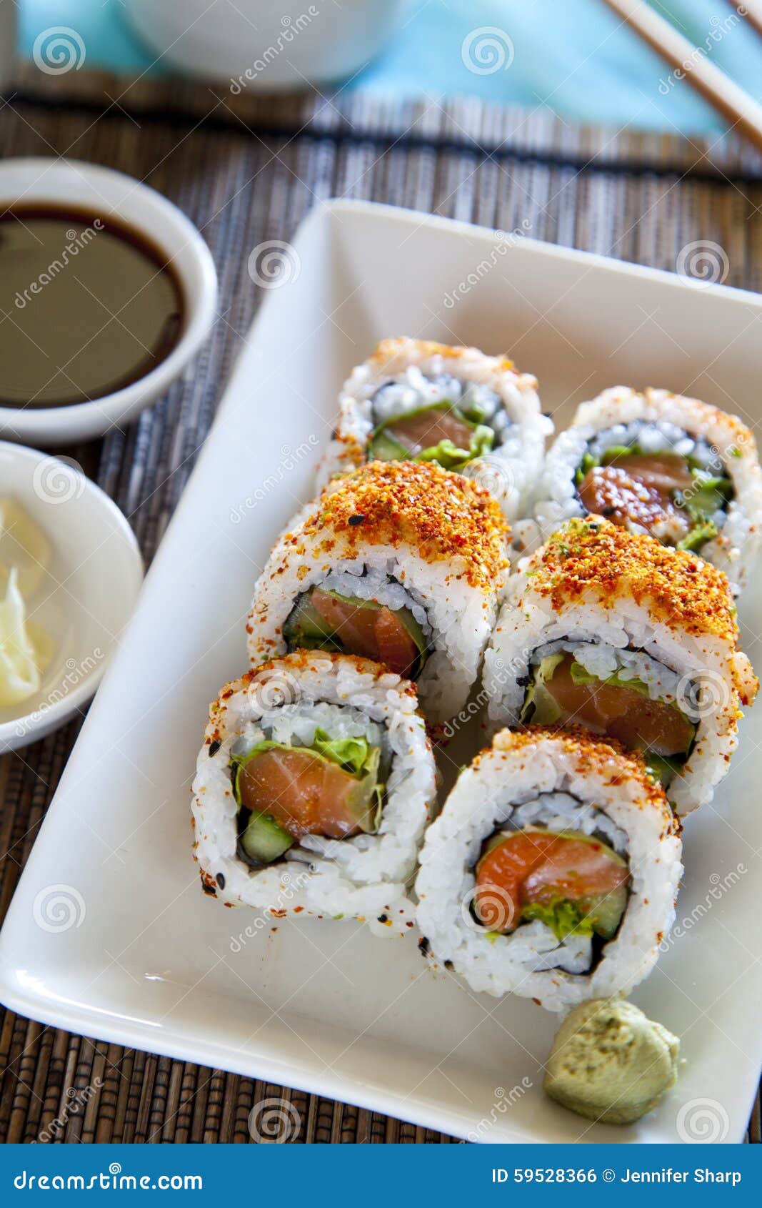Spicy Tuna roll sushi stock photo. Image of cuisine, sushi 59528366