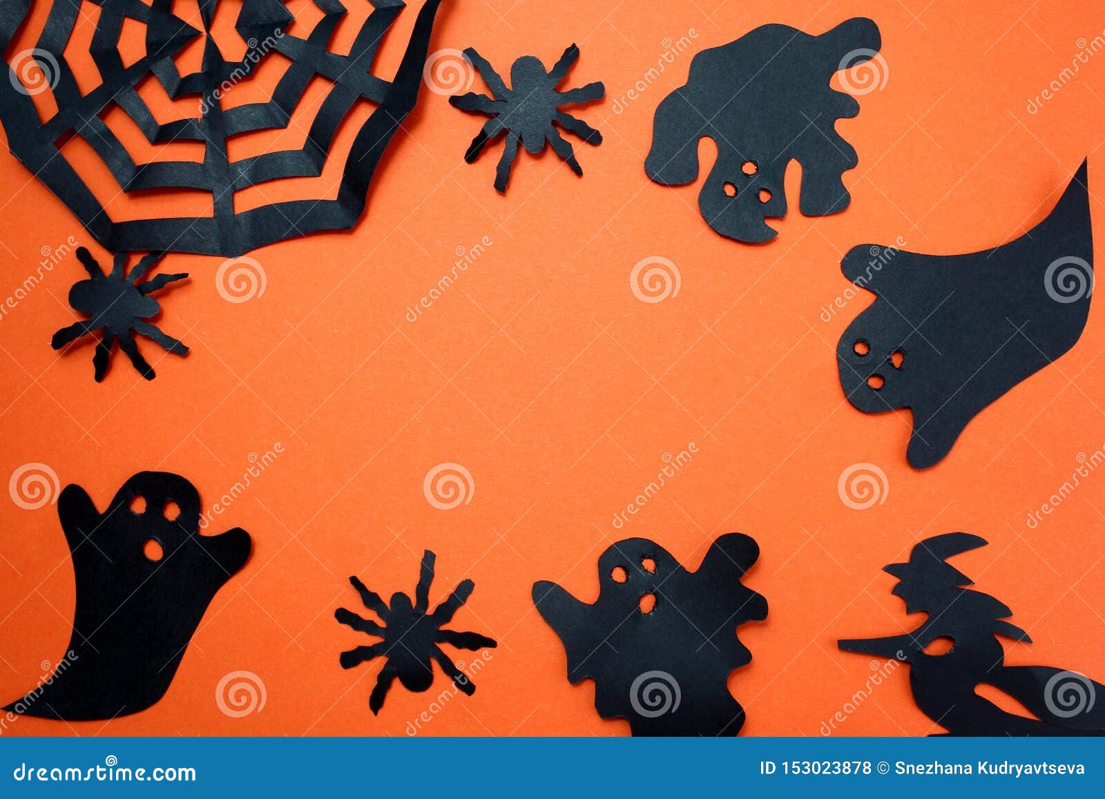 Spider, Bats, Ghosts. Design for Festive Decoration. Halloween Holiday Mood  Stock Photo - Image of creativity, halloween: 153023878