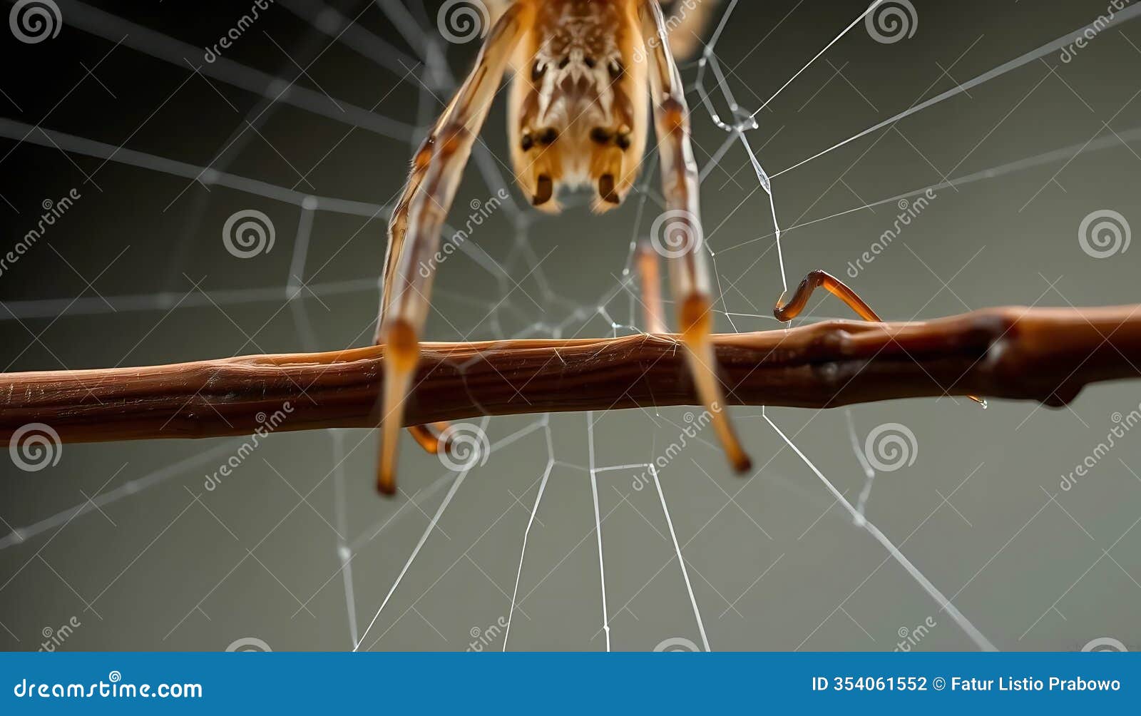 spider on web: close-up macro photography with intricate details