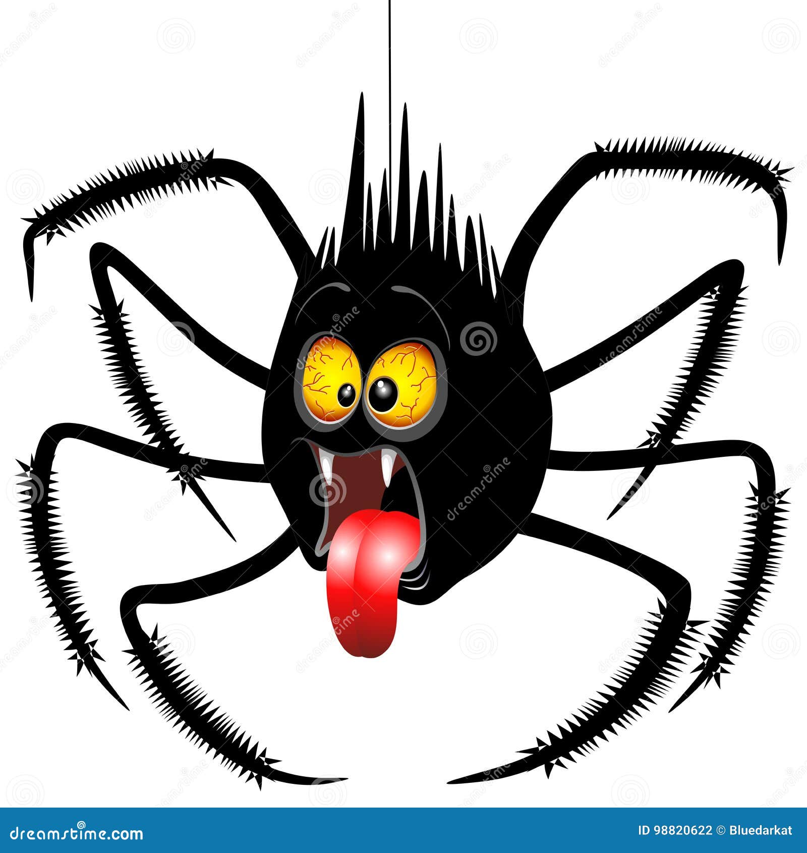 spider horrified fun cartoon character