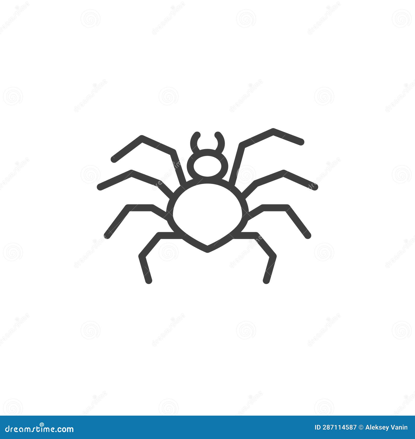 Spider line icon stock vector. Illustration of hollow - 287114587