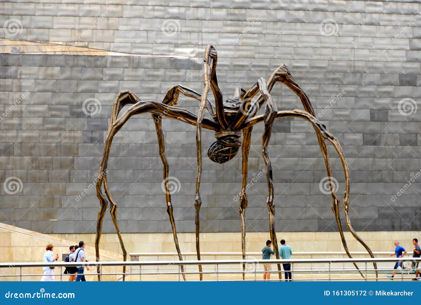 Spider sculpture in Bilbao editorial photography. Image of