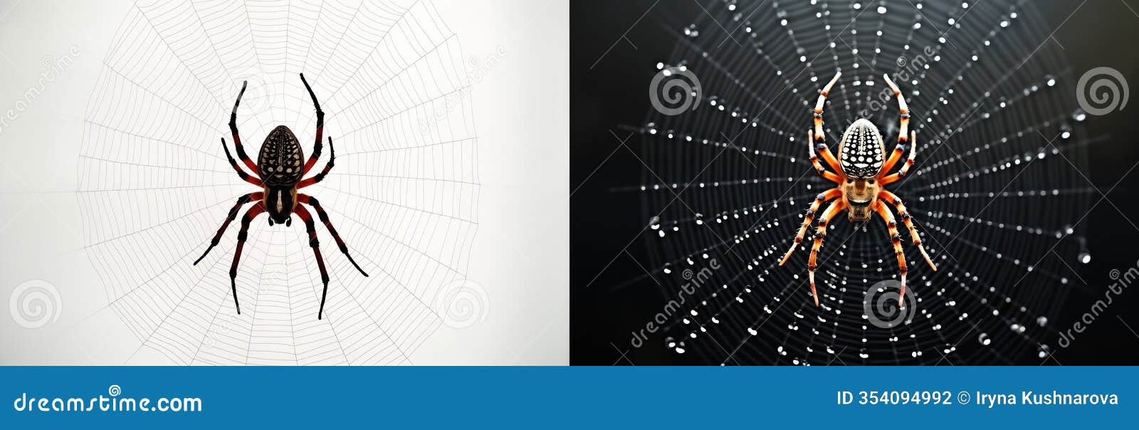 spider sits in intricate spiderweb. web pattern on contrasting backgrounds. digital art piece for graphic  projects.