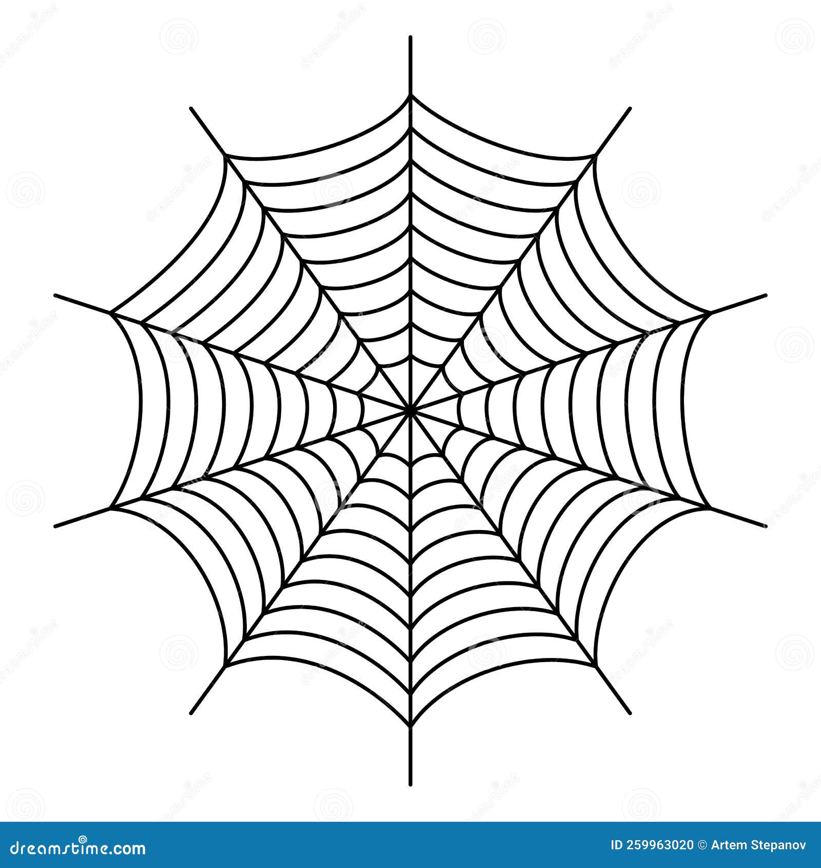 Spider web icon. Circle cobweb vector silhouette. Spiderweb clip art. Flat  vector illustration. Stock Vector