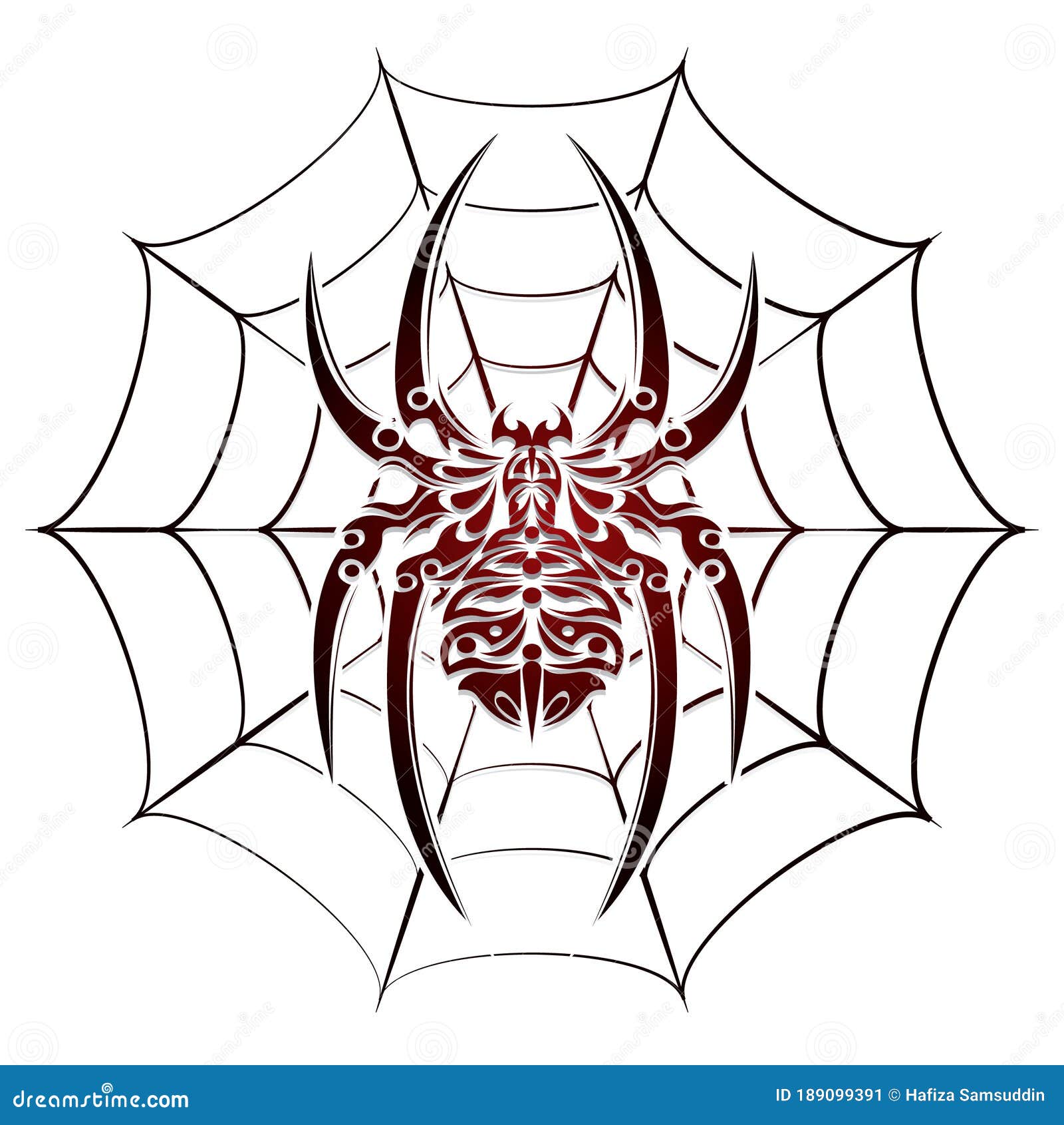 Spider and Web Tattoo. Vector Illustration Decorative Design Stock Vector -  Illustration of sketches, spiderweb: 189099391