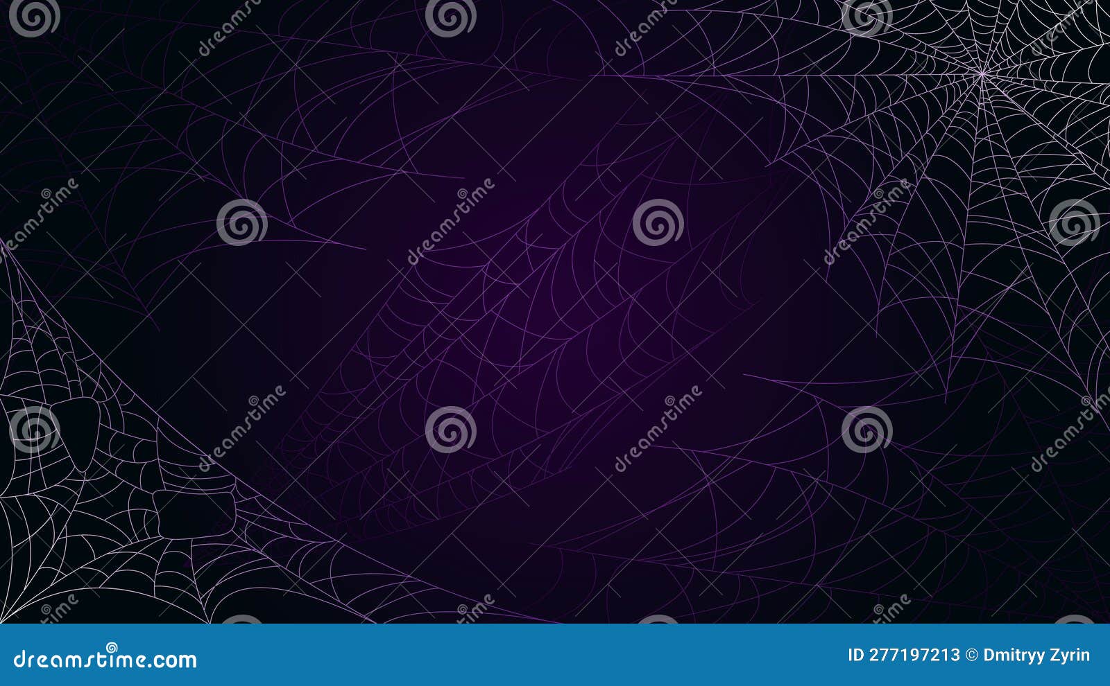 spiders on web with dark background. halloween background . spooky, scary horror decoration 