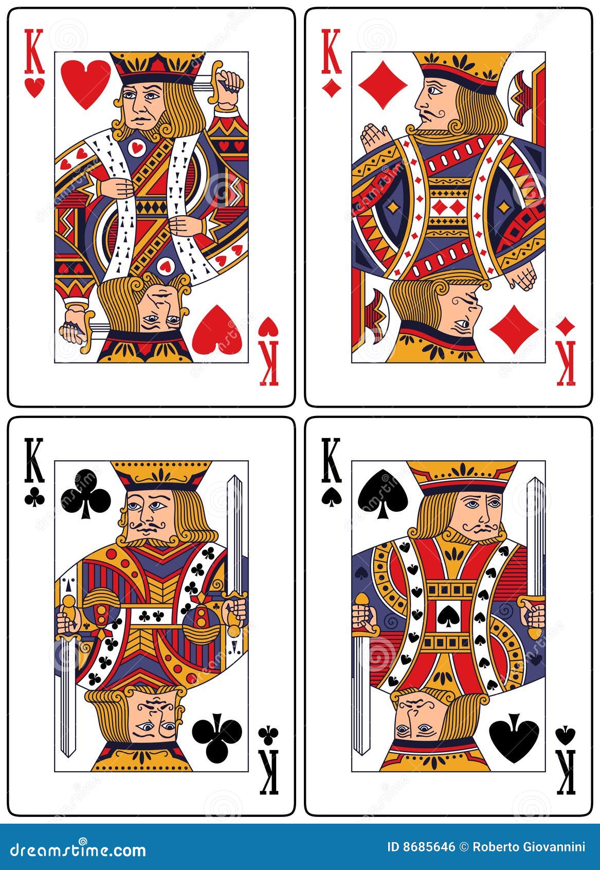 Spielkarten Könige Lizenzfreies Stockbild Bild 8685646