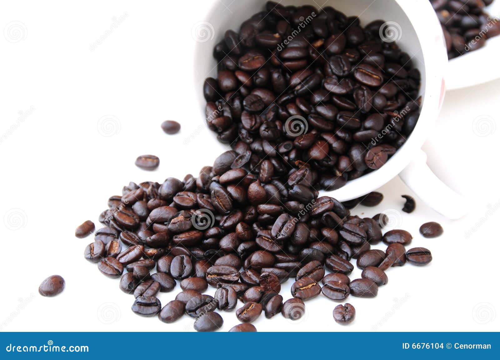 Spill the beans stock photo. Image of isolated, coffee 6676104