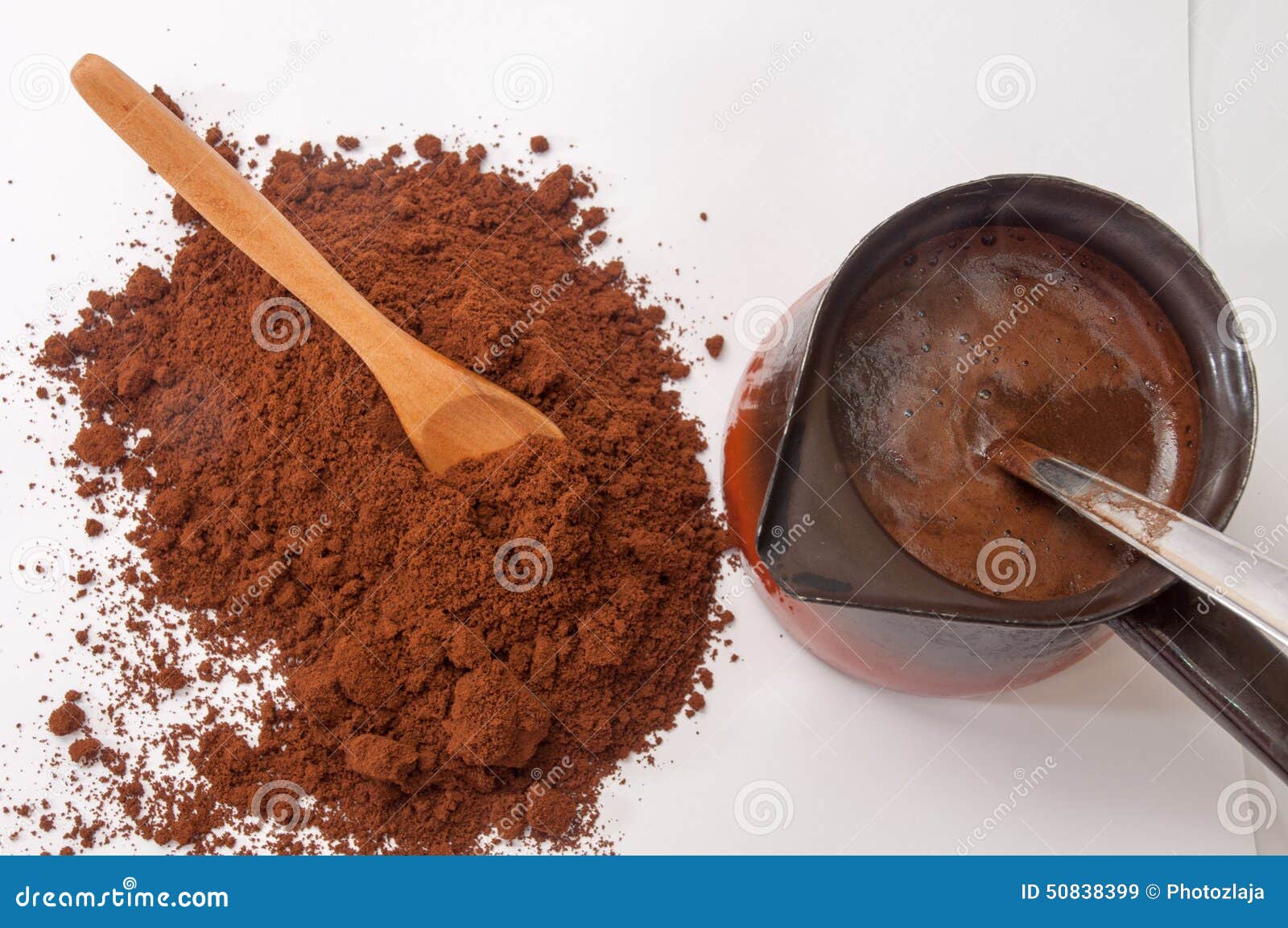 Spilled Ground Coffee and Boiled Coffee in Coffee Pots Stock Image Image of abstract, espresso
