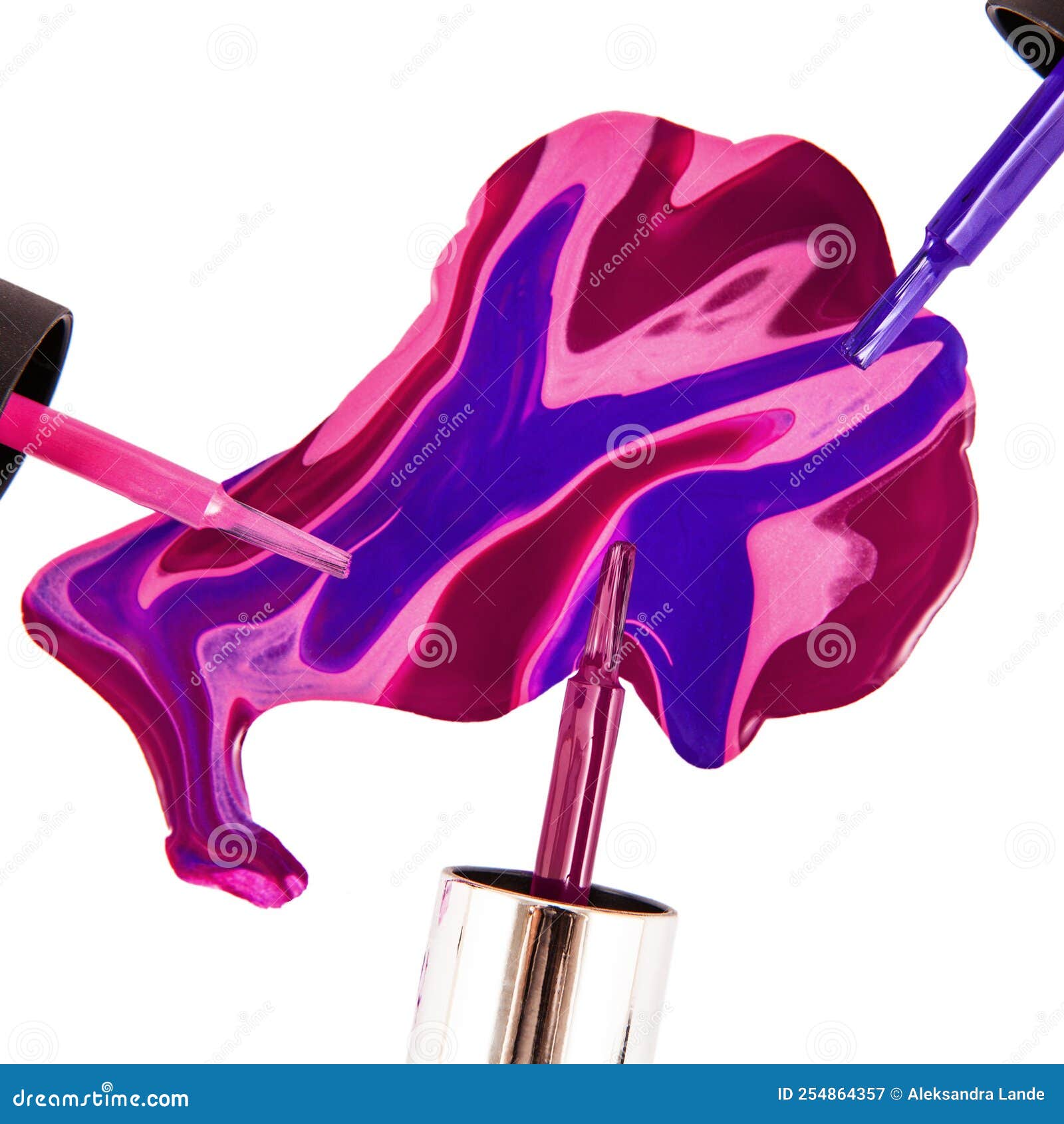 Spilled Nail Polish Over White Stock Image Image of elegance