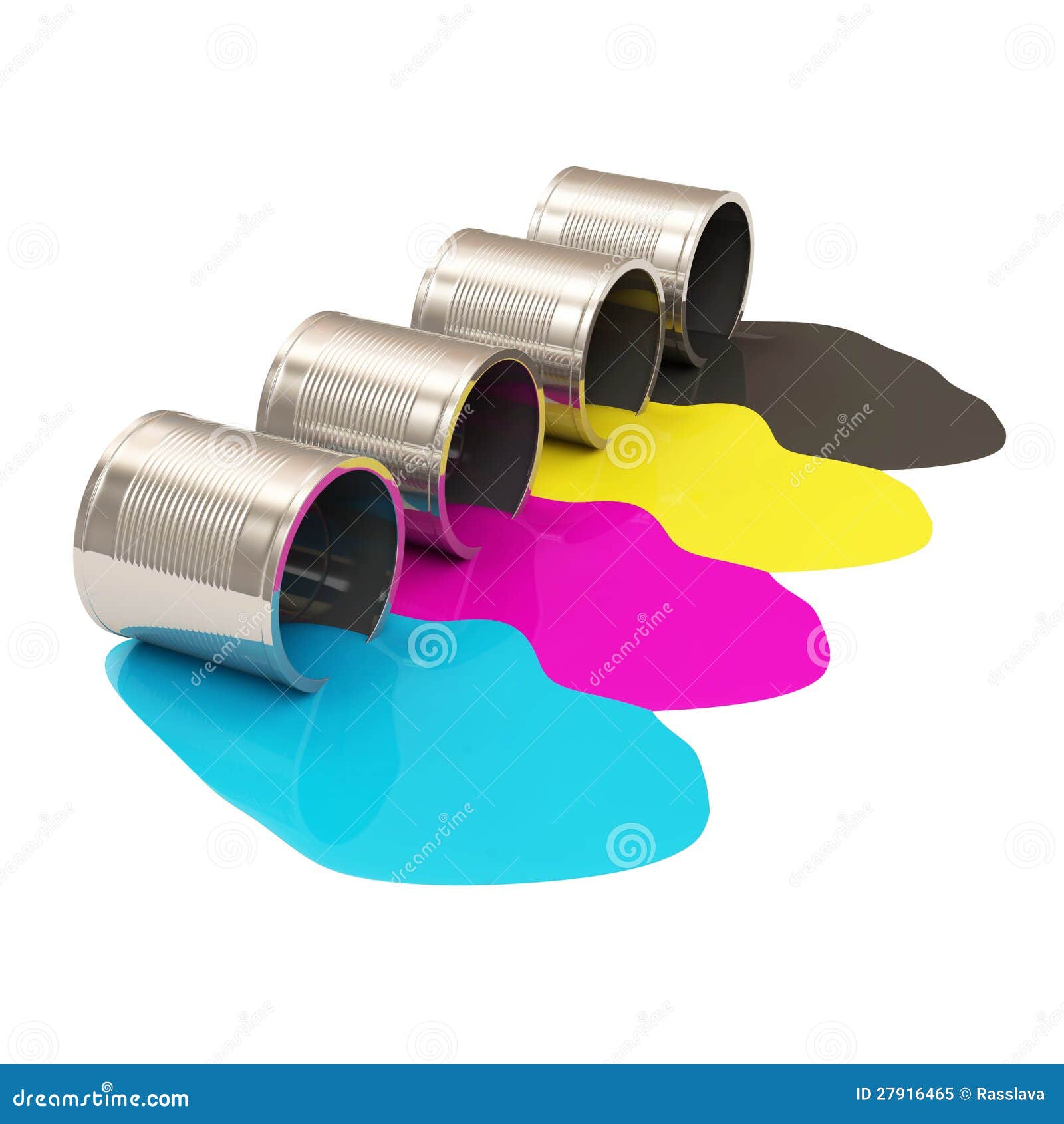 Spilled Paint Cans stock illustration. Illustration of object 27916465