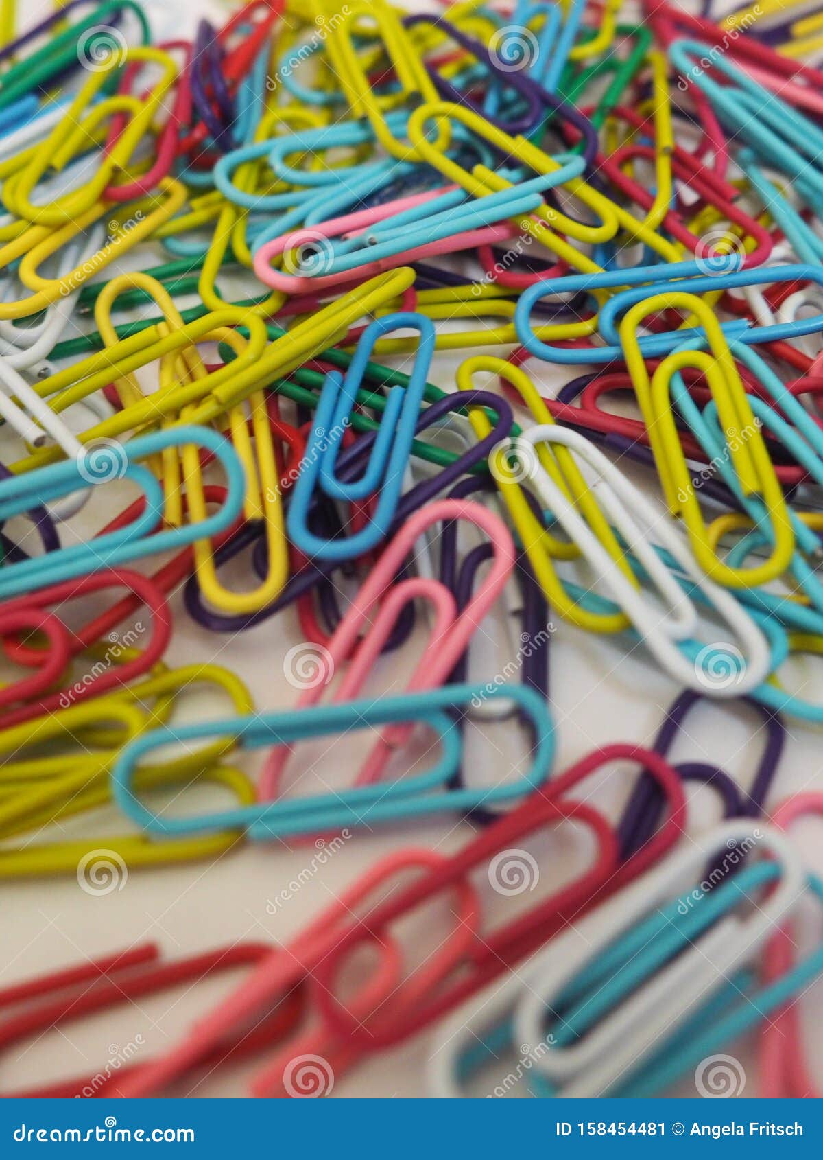 Spilled Paperclips stock image. Image of work, mini - 158454481